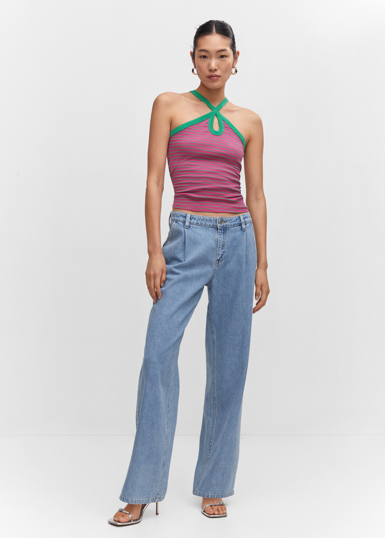 Top punto cuello halter - Plano general