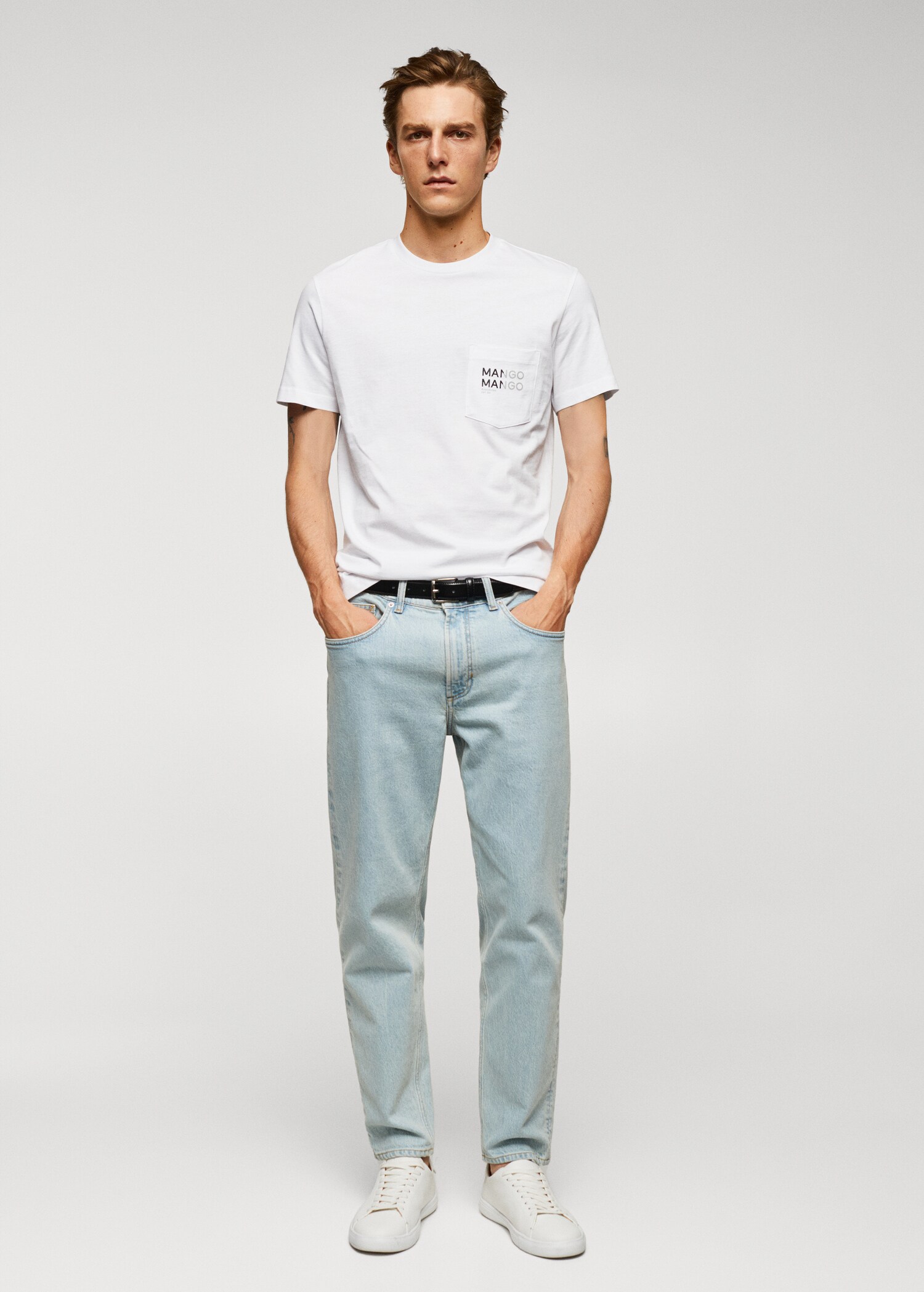Camiseta algodón estampado logo - Plano general