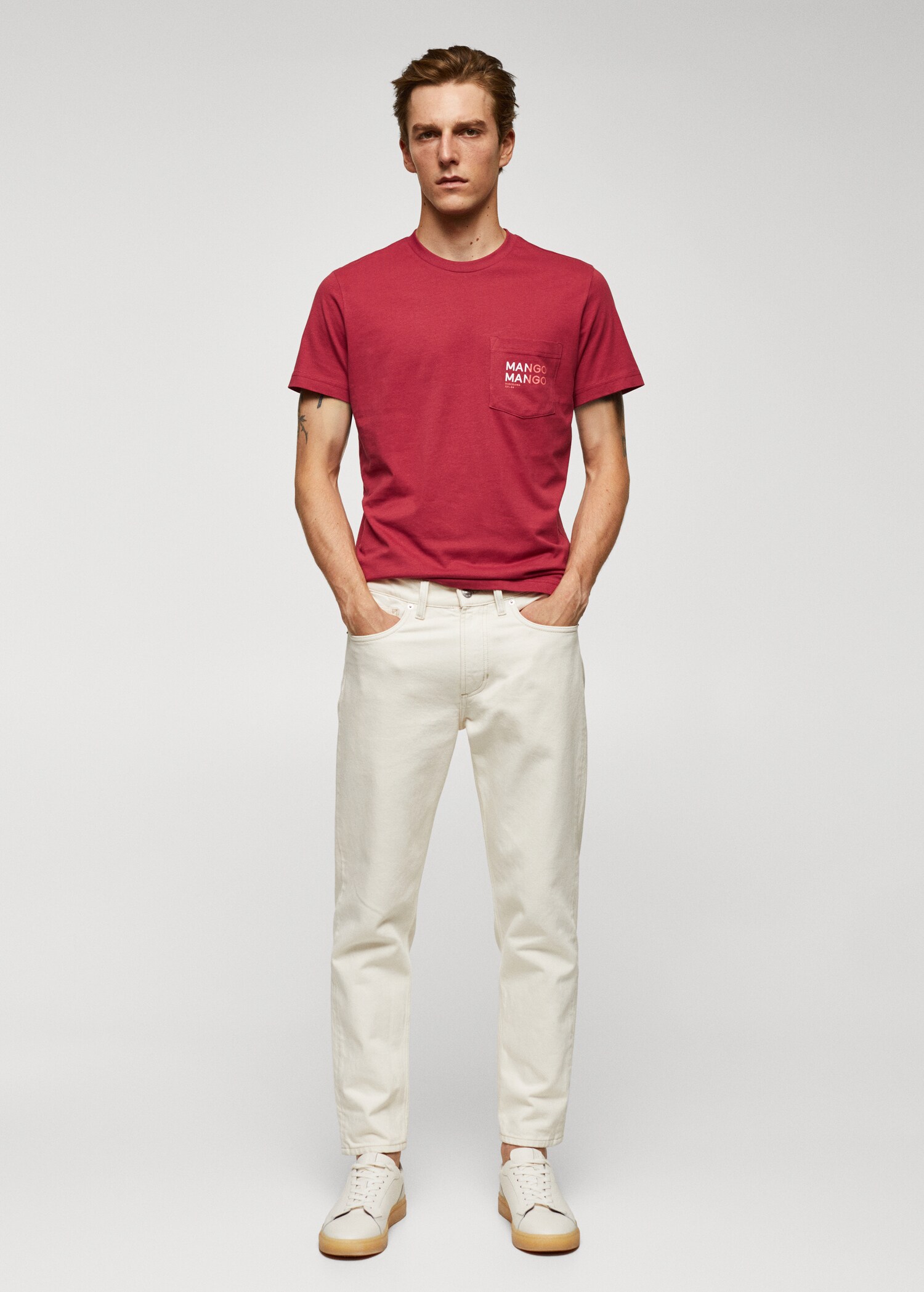 Camiseta algodón estampado logo - Plano general