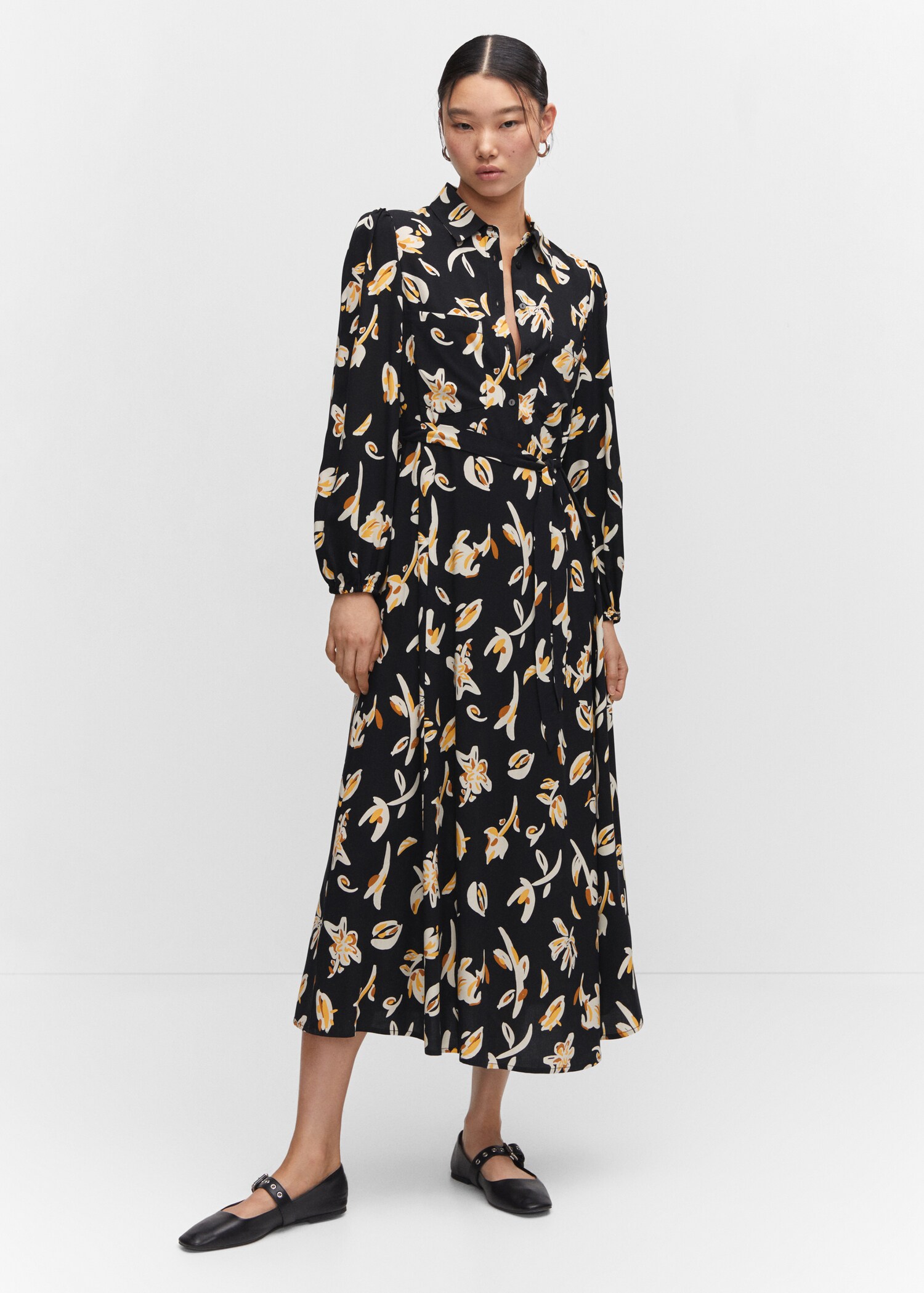 Printed shirt dress - General plane