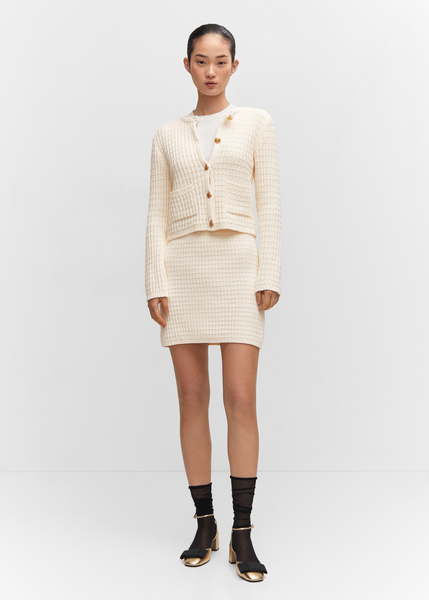 Minifalda punto - Plano general