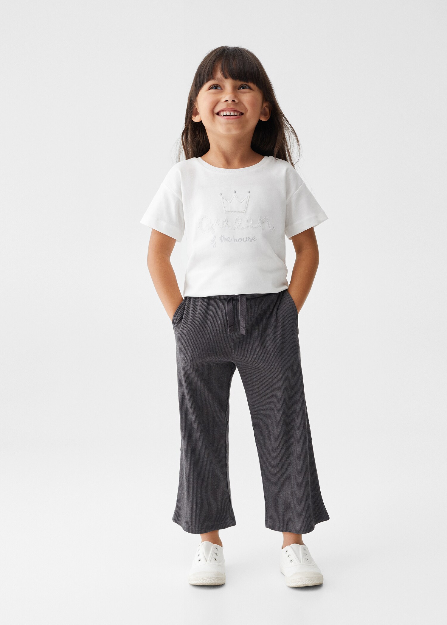 Pantalón culotte canalé - Plano general