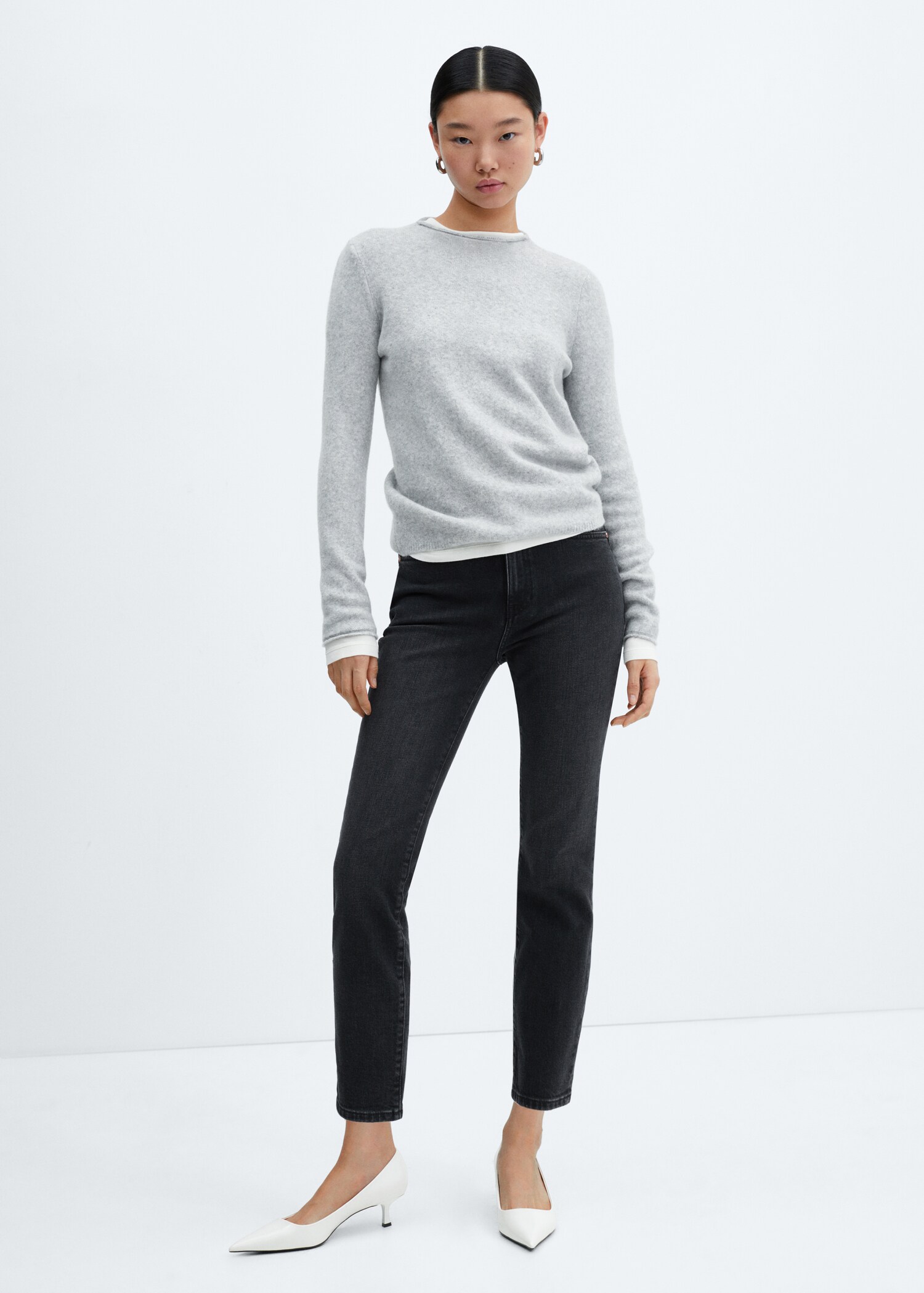 Claudia slim-fit cropped jeans - General plane