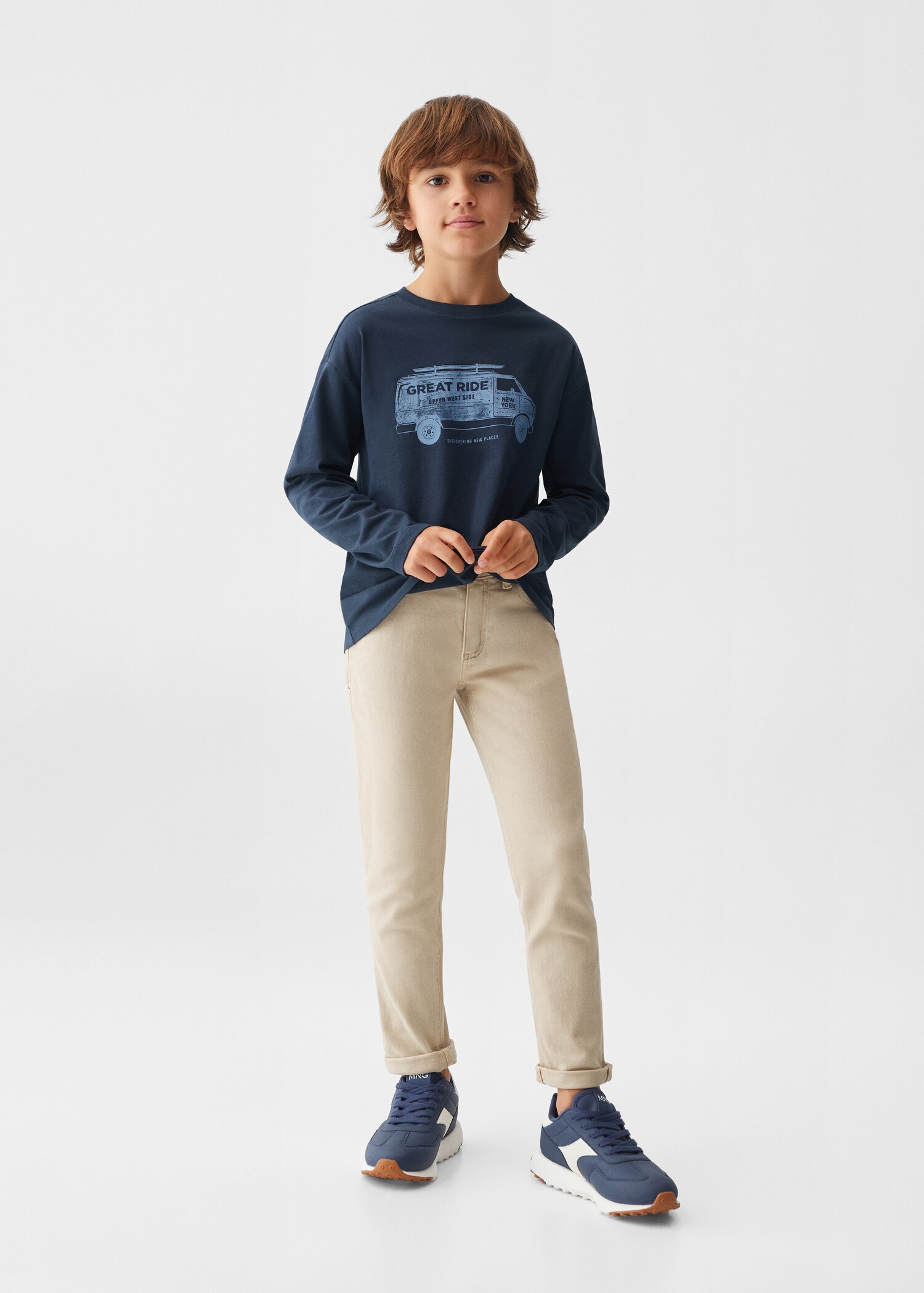 Printed long sleeve t-shirt - General plane