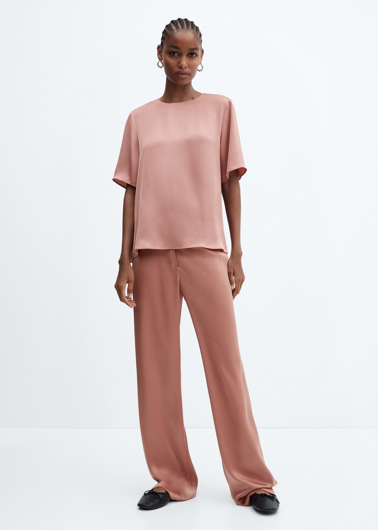 Satijnen blouse  - Overzichtstekening