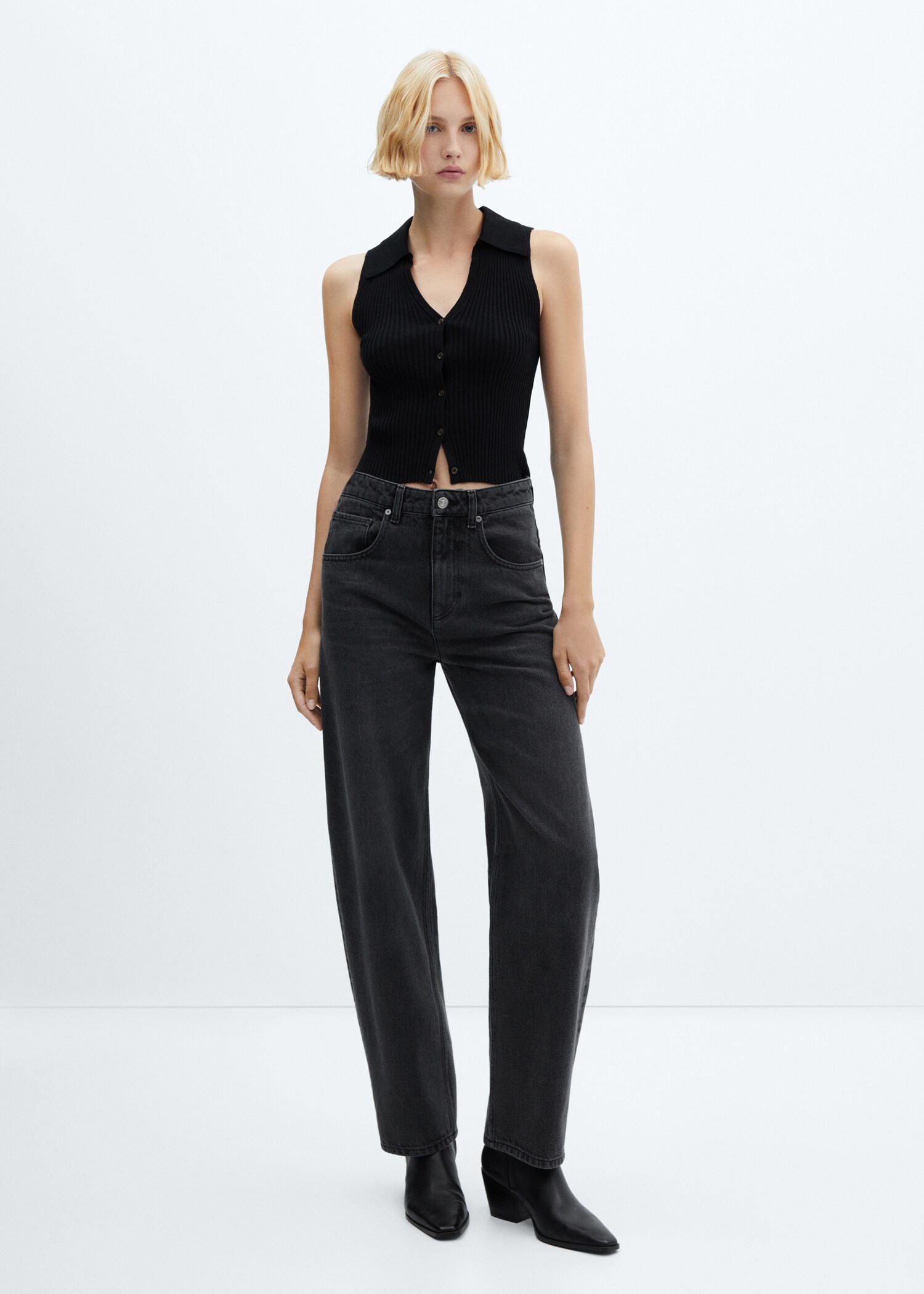 High-waist balloon jeans - General plane