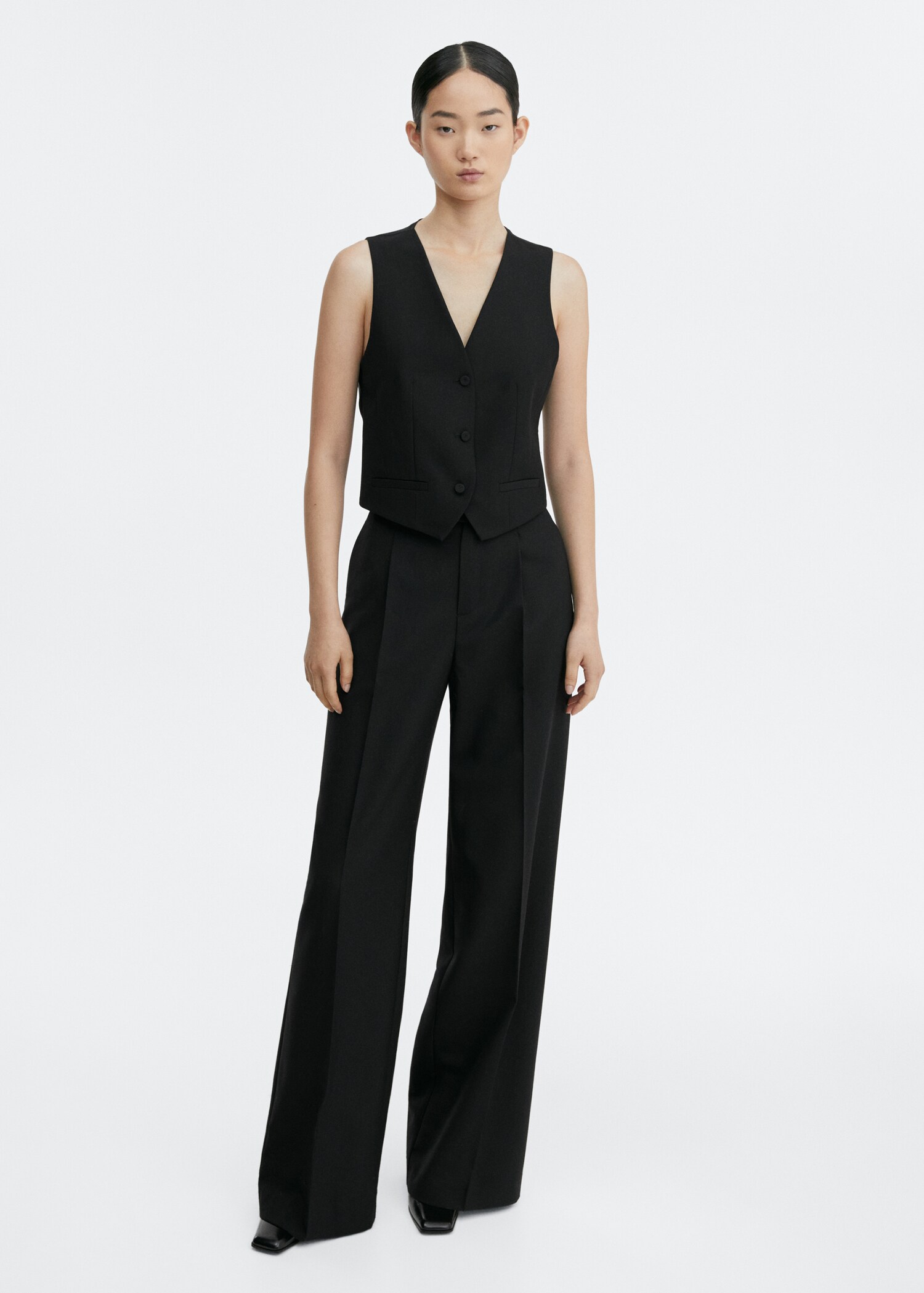 Chaleco traje lana - Plano general