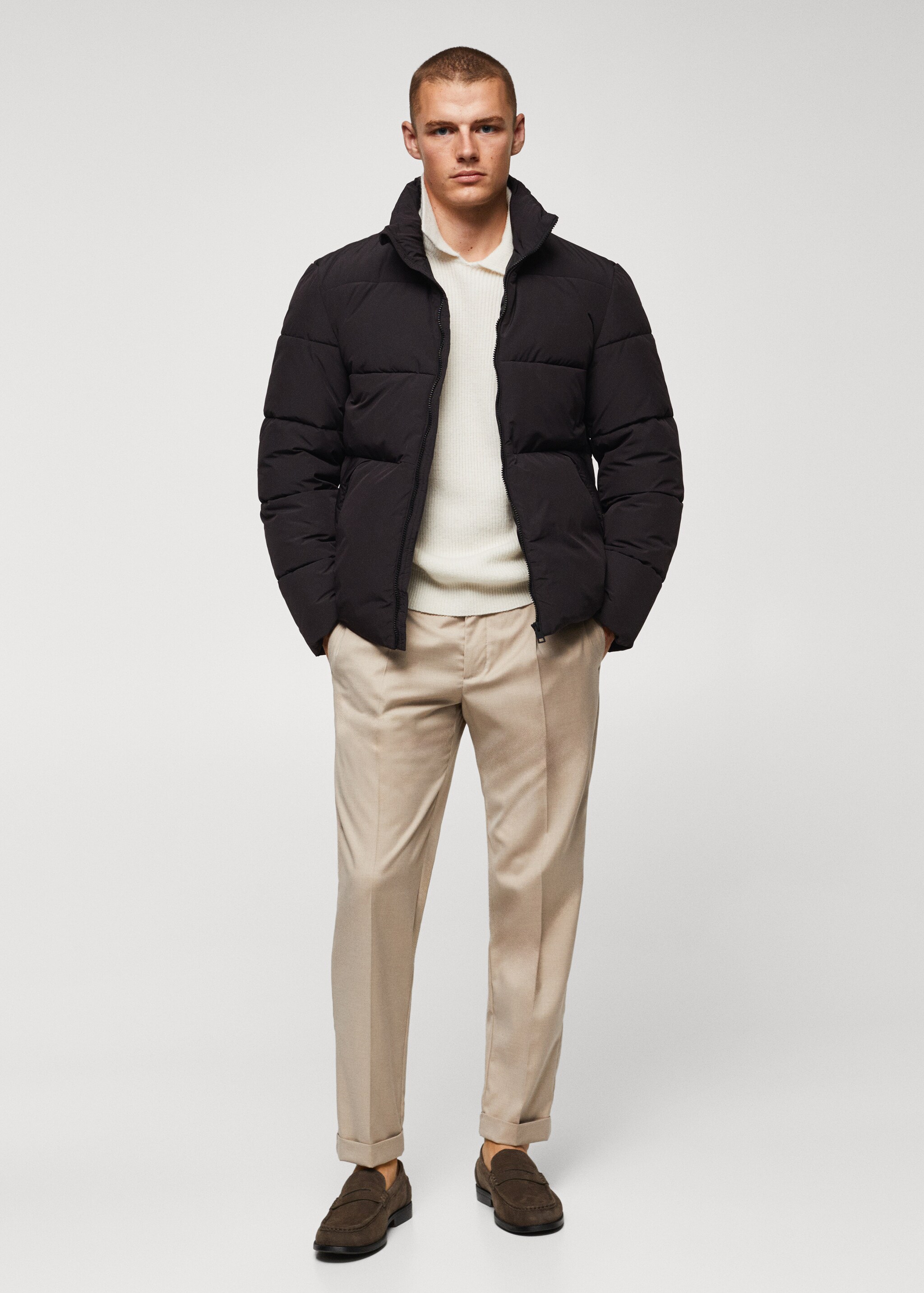 Water-repellent quilted anorak - General plane