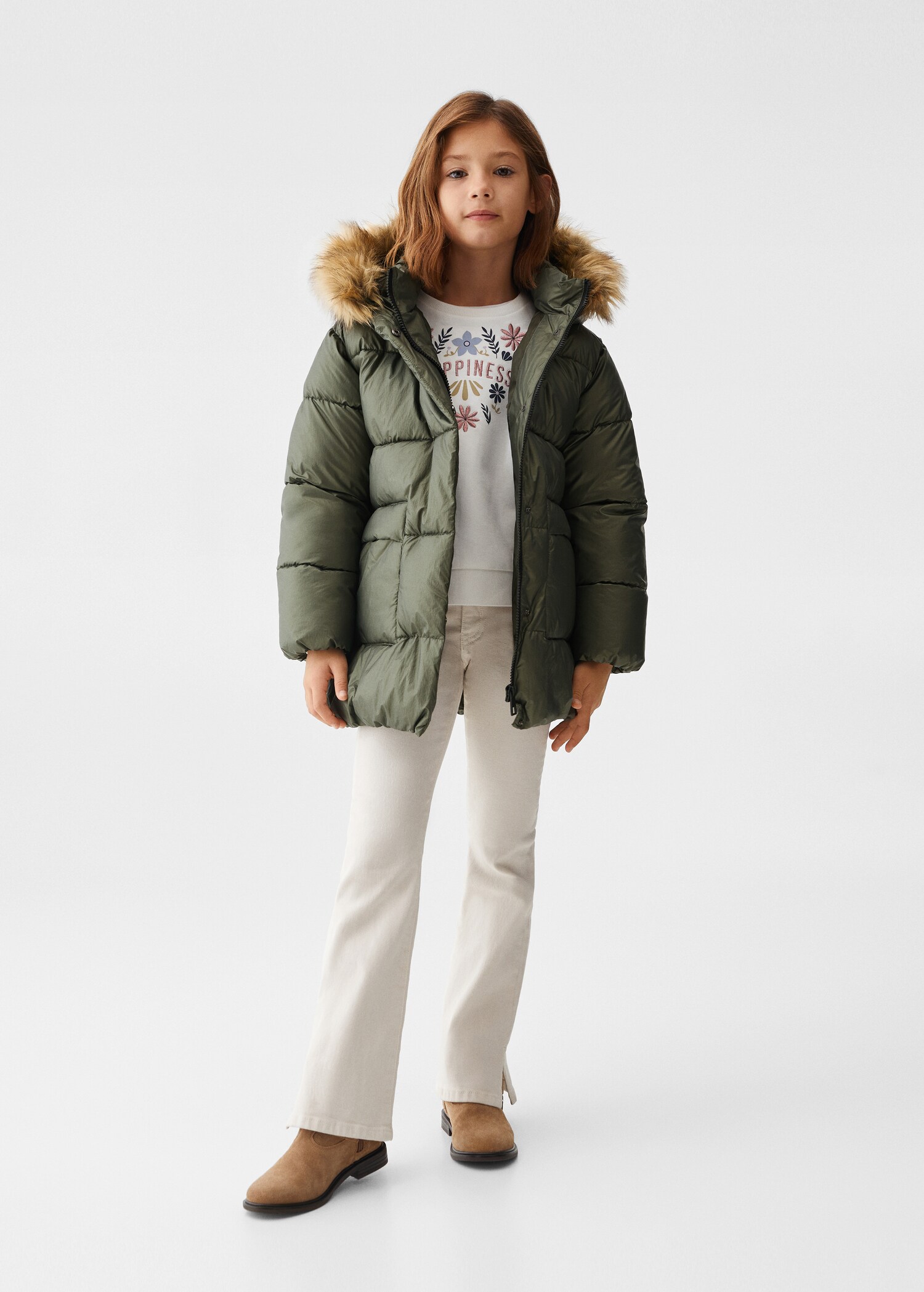 Hood quilted coat - General plane