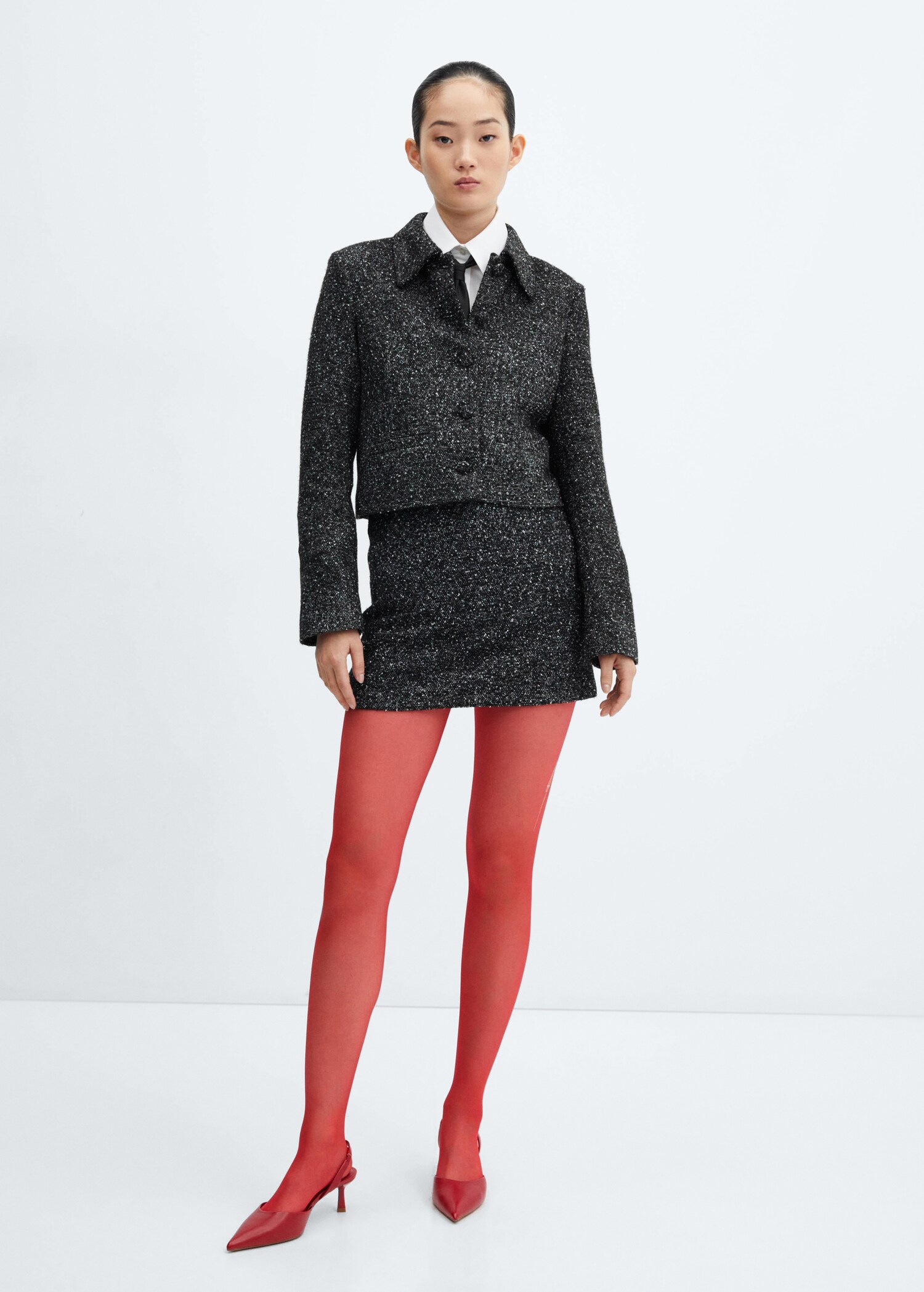 Veste tweed chinée - Plan général