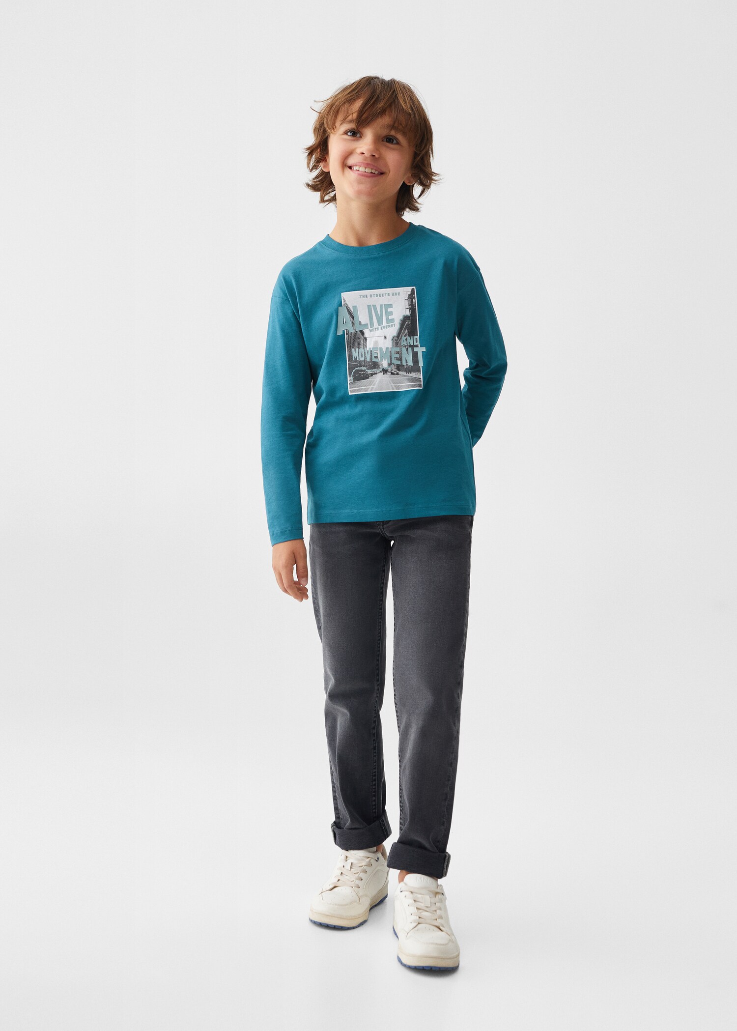 Printed long sleeve t-shirt - General plane