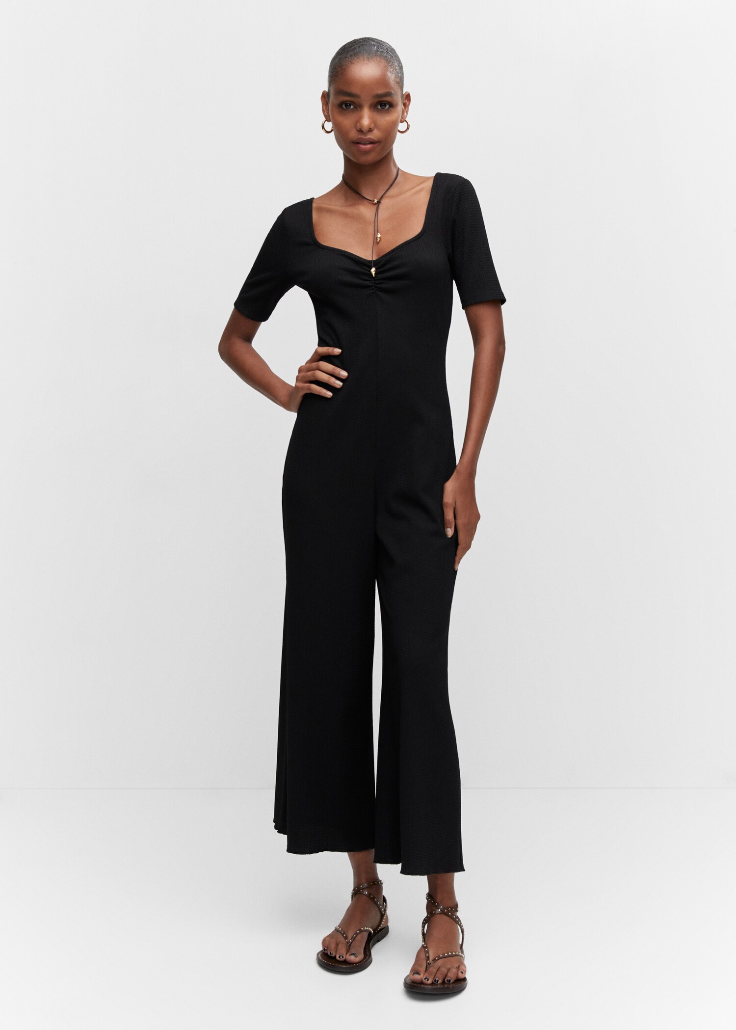 Ruched long jumpsuit - General plane