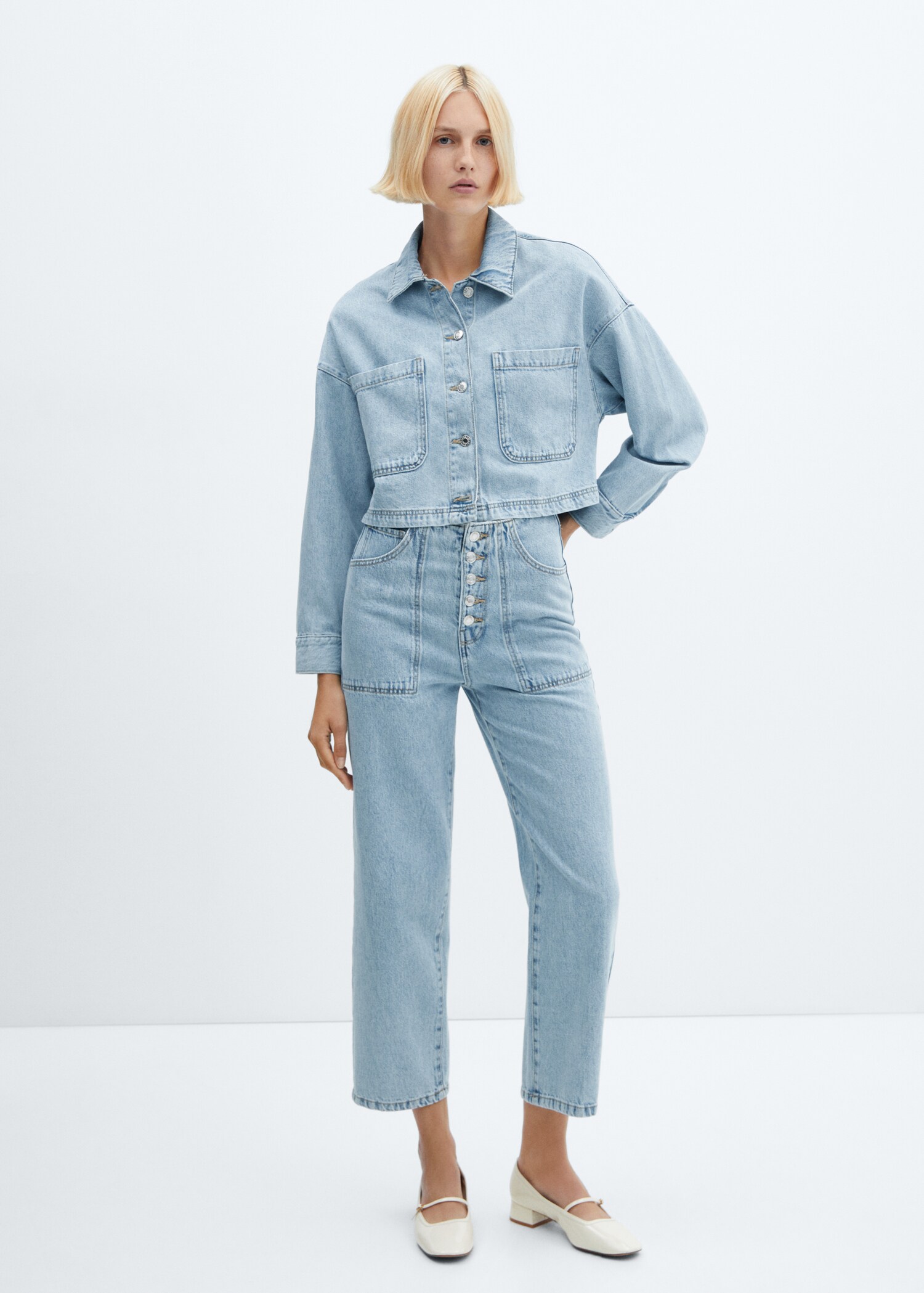 Pocket denim overshirt - General plane