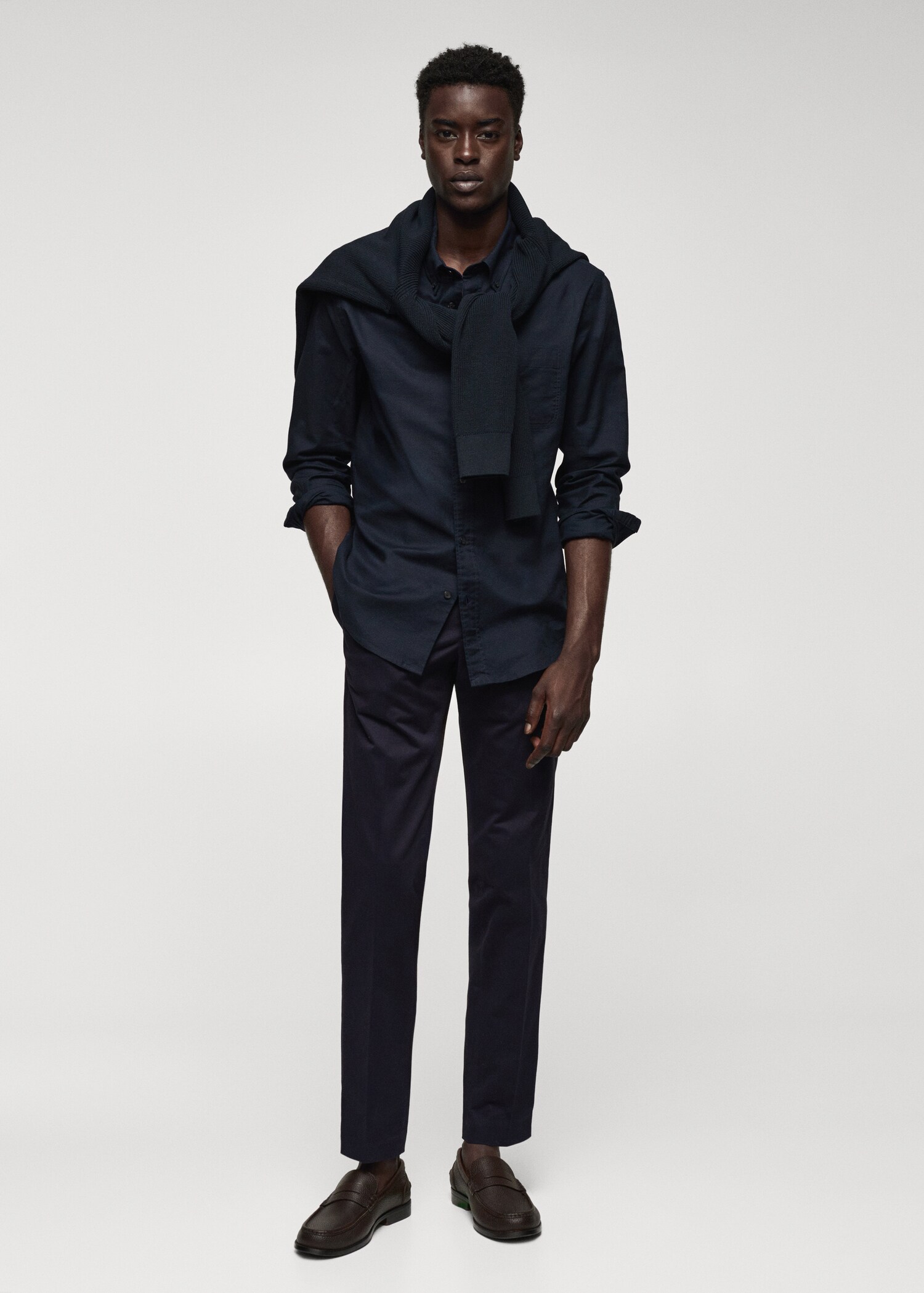 Regular fit Oxford cotton shirt - General plane