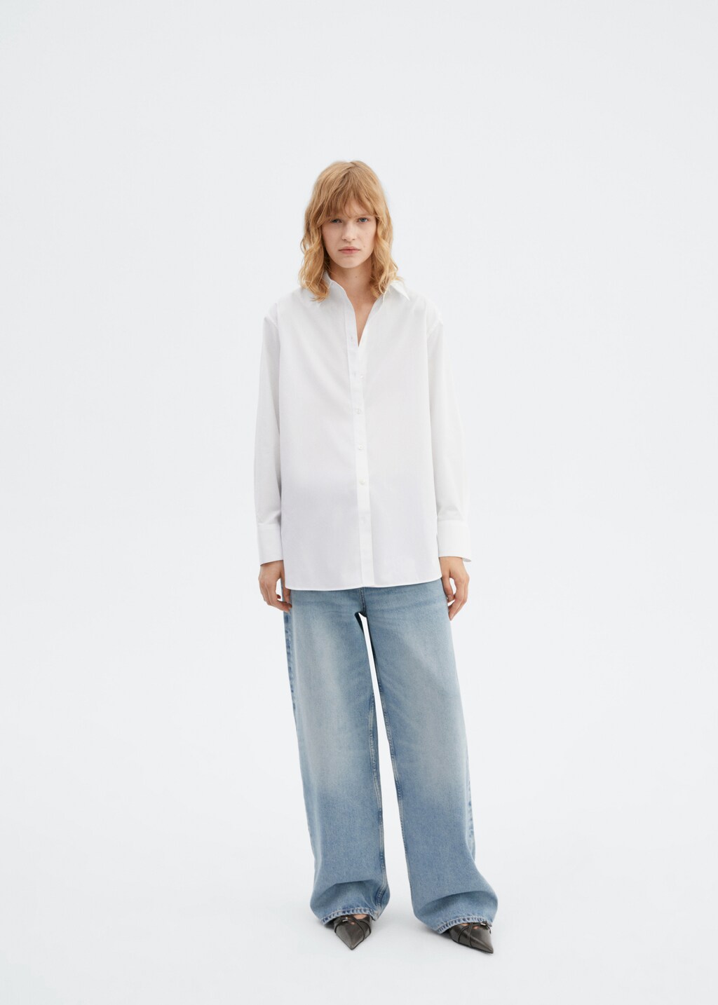 Lange katoenen blouse deals