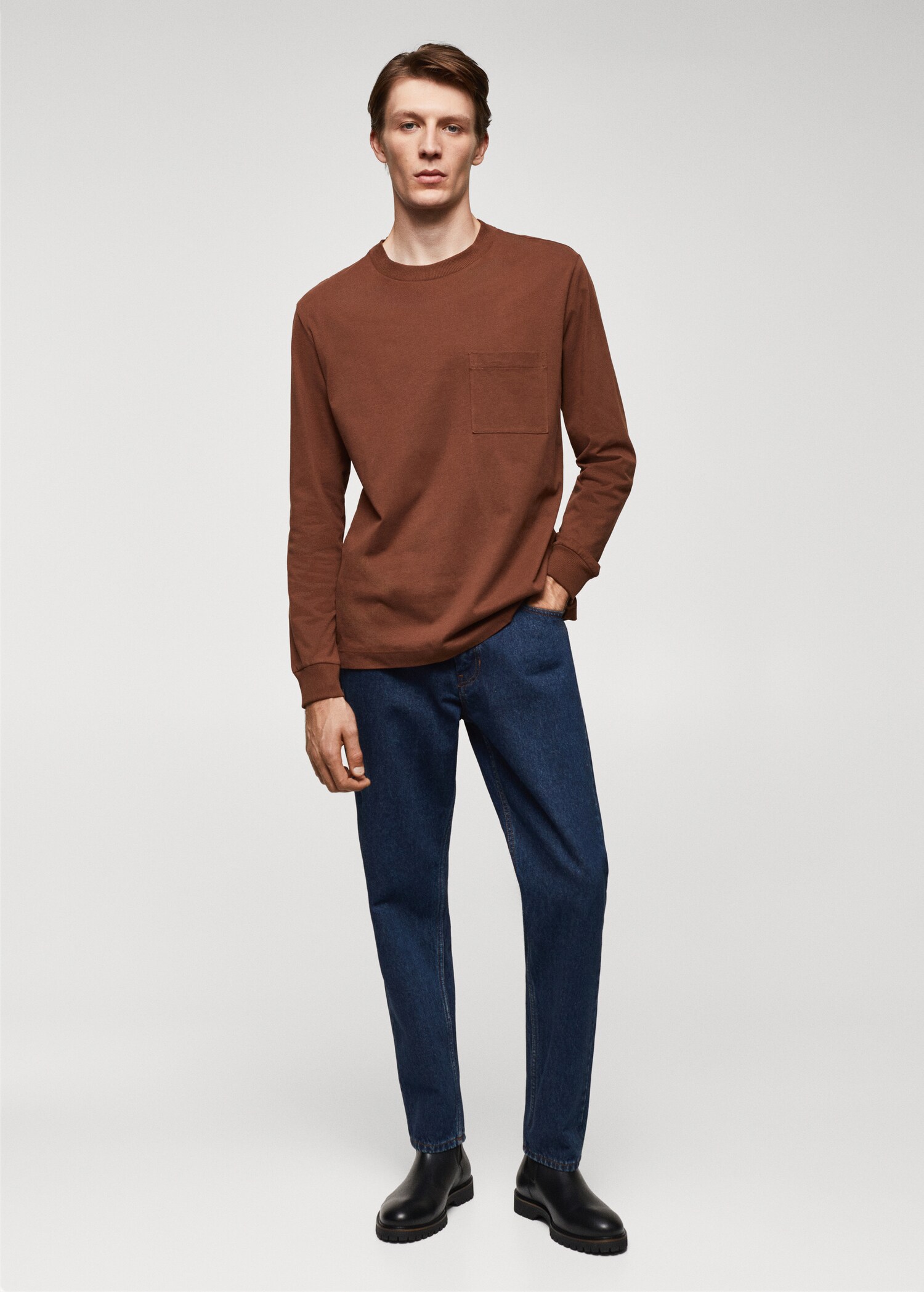 Long-sleeved t-shirt with pocket - General plane