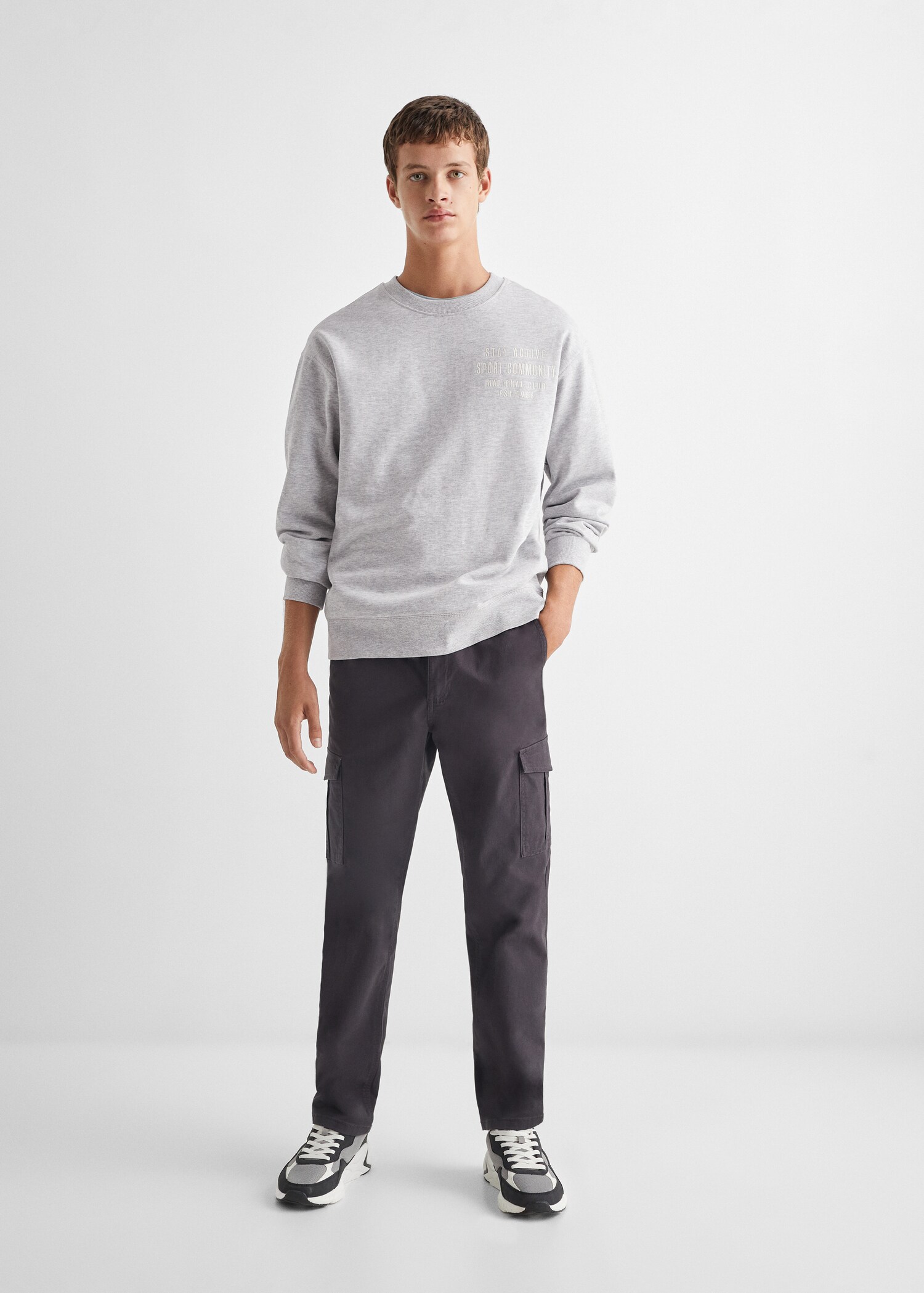 Sudadera mensaje estampado - Plano general