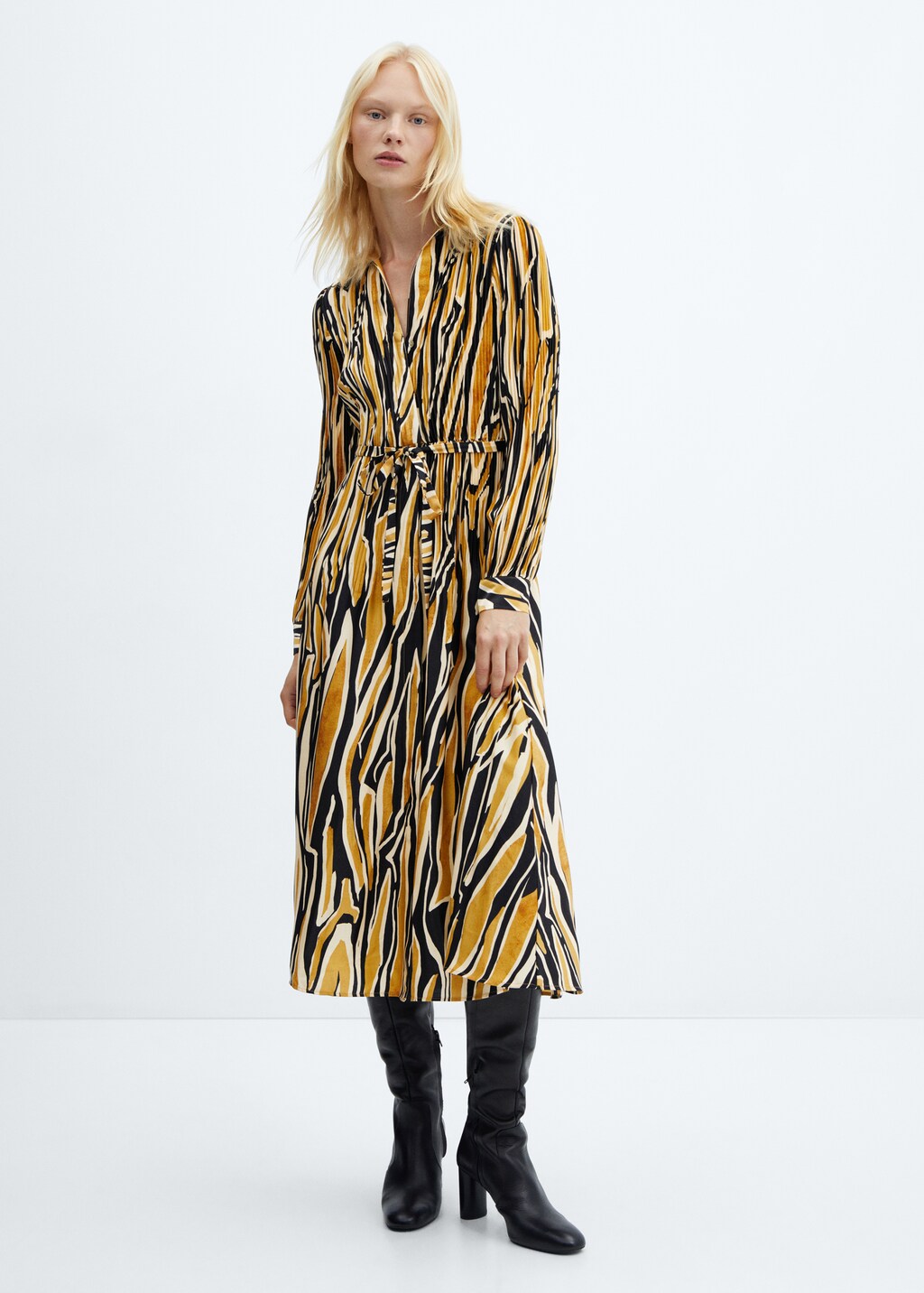 Mango printed shirt dress on sale
