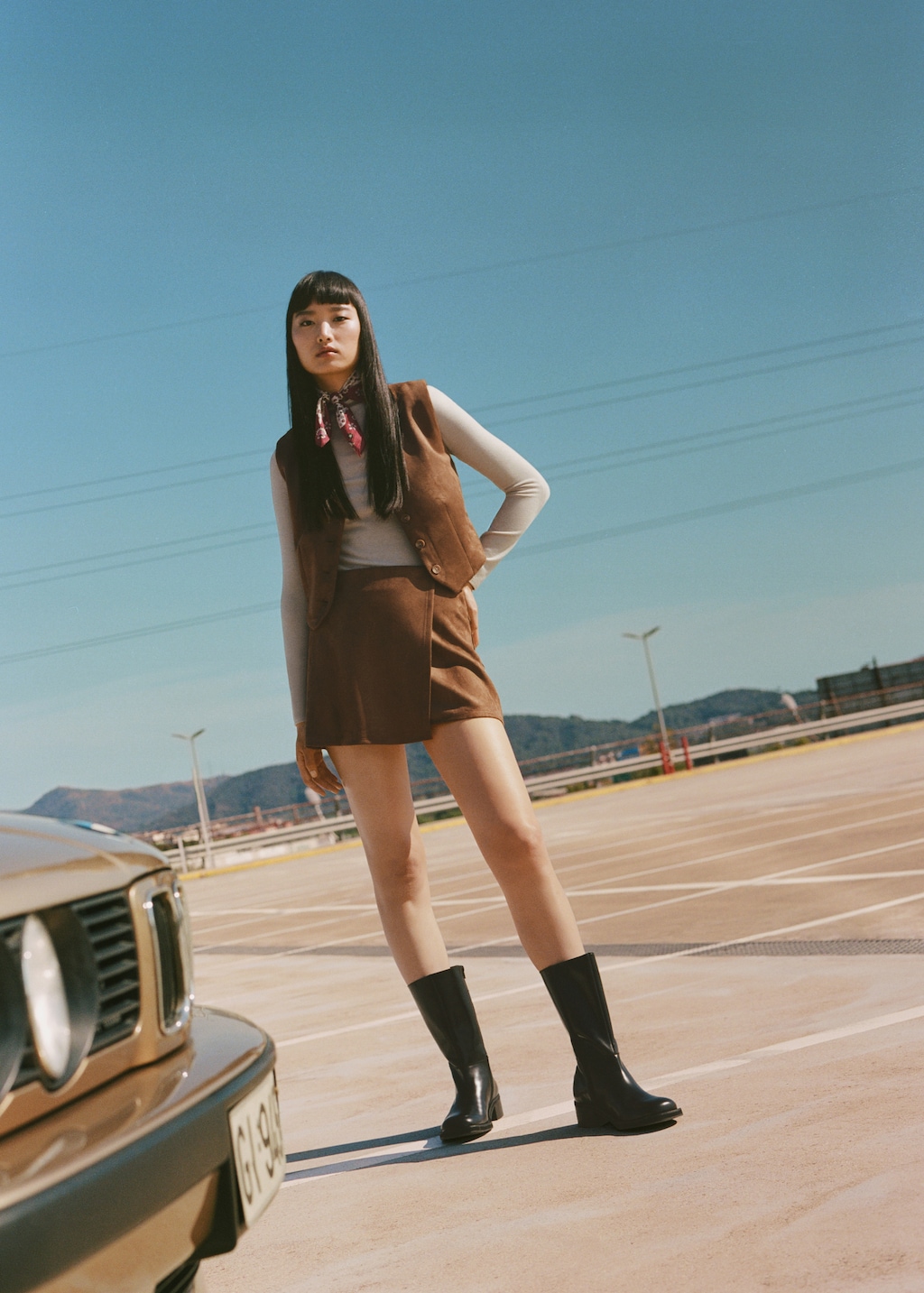 Mango blue boots deals