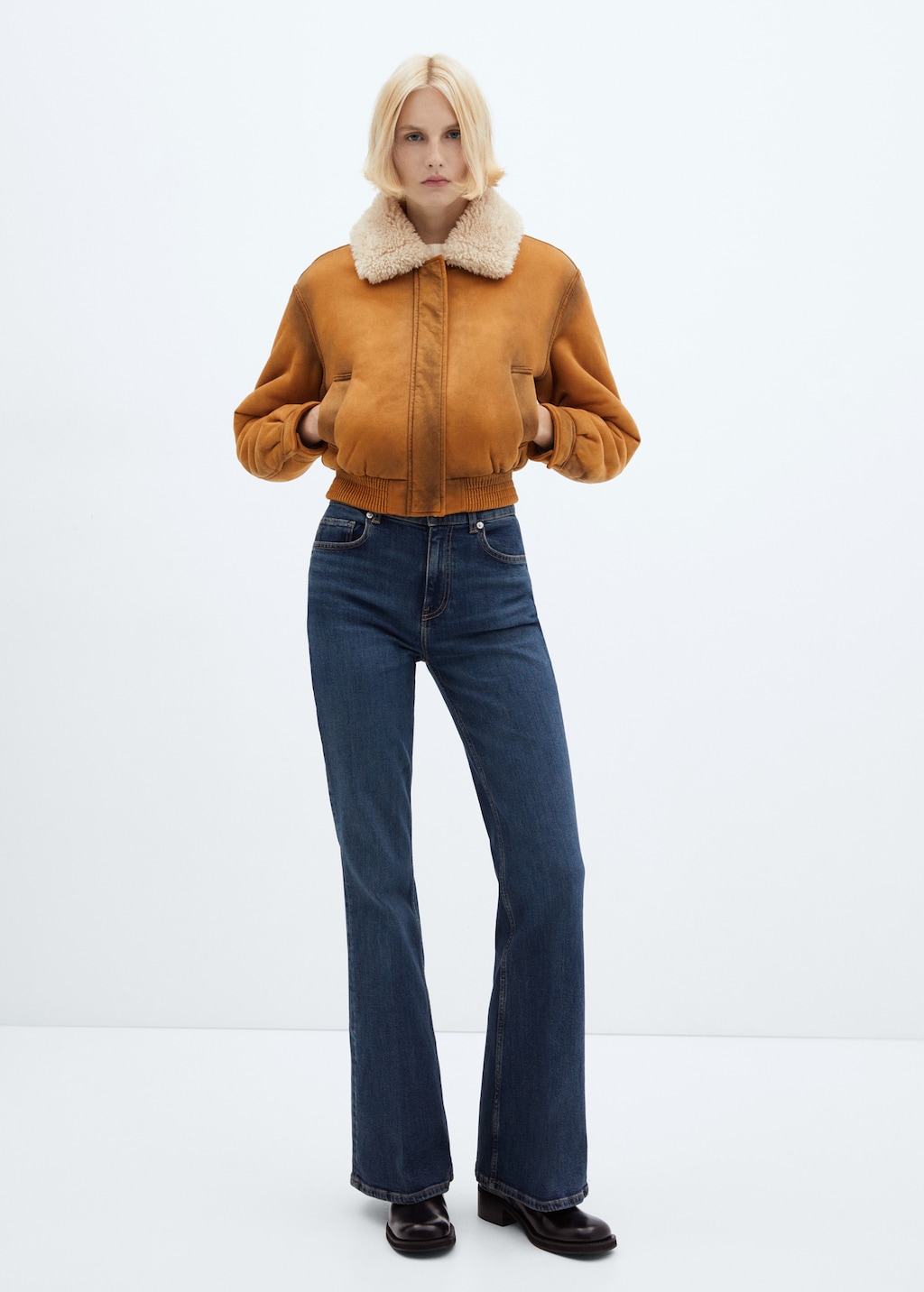 Veste mouton femme mango sale