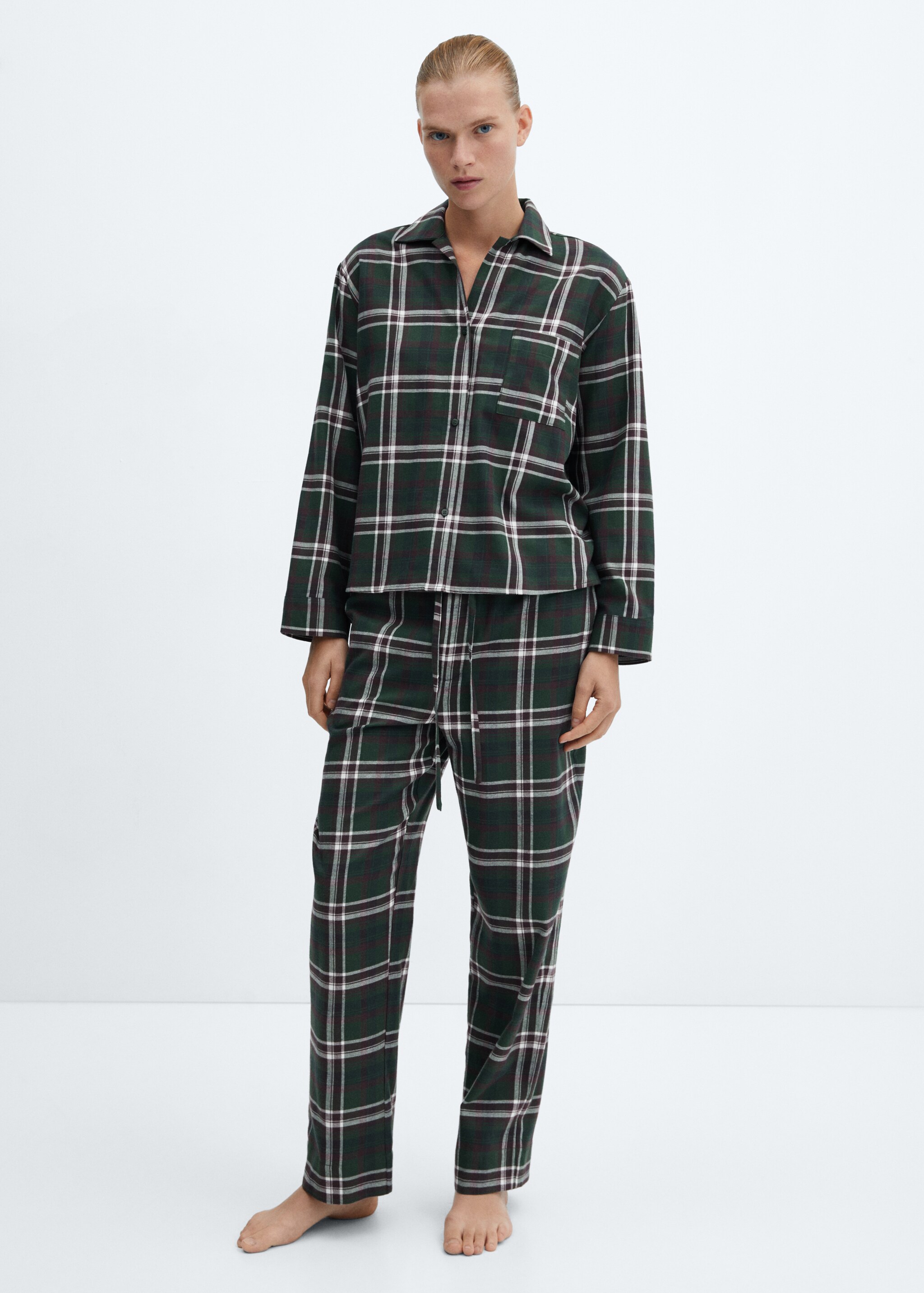 Camisa pijama algodón franela - Plano general