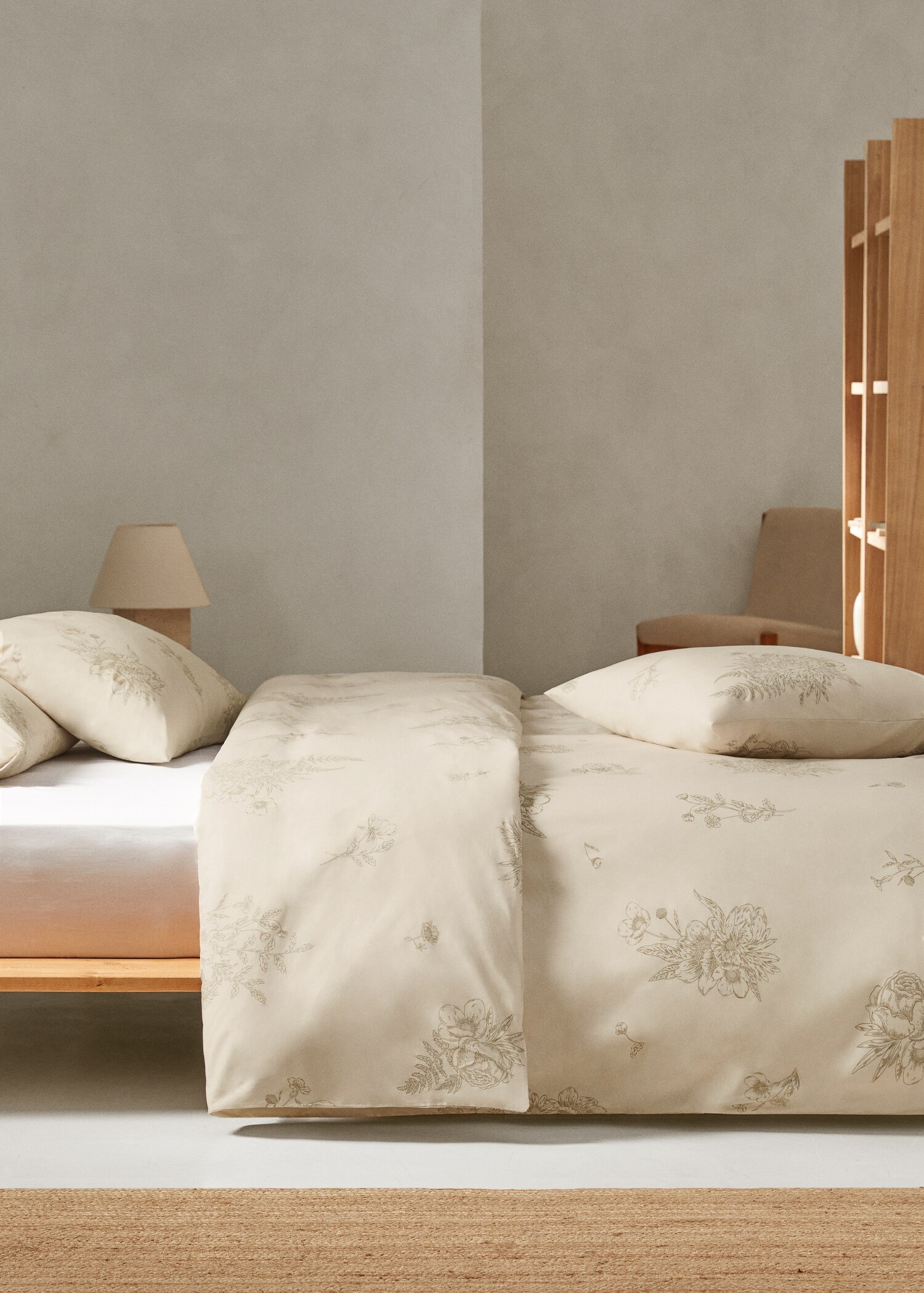 Duvet cover with floral design 150cm - General plane