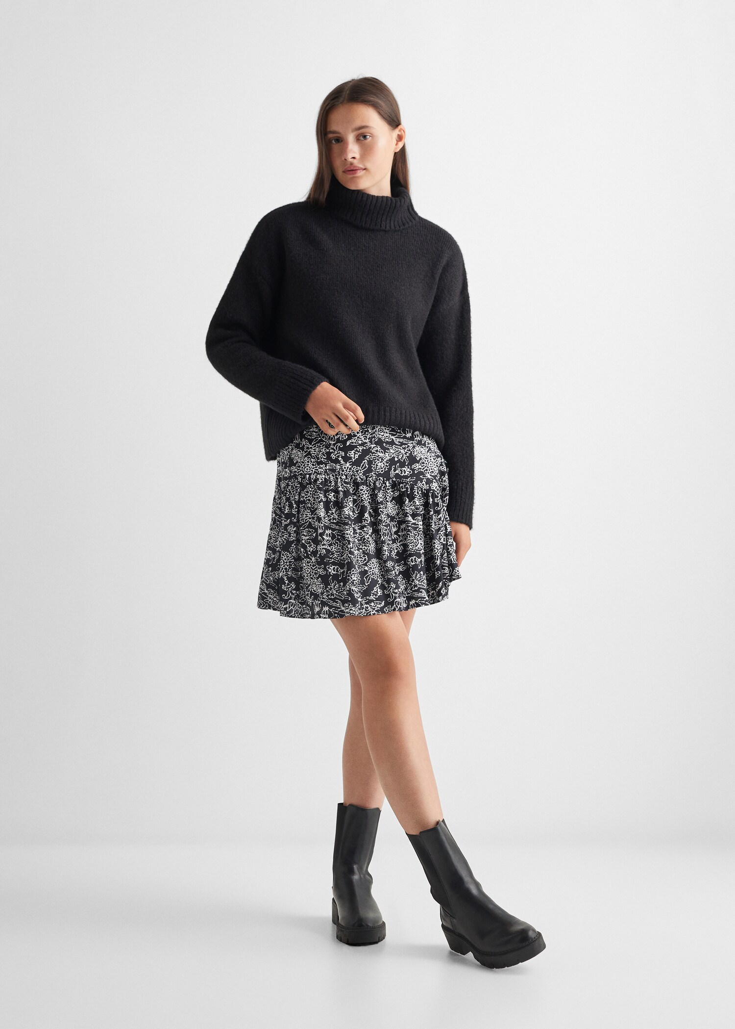 Falda volantes estampada - Plano general