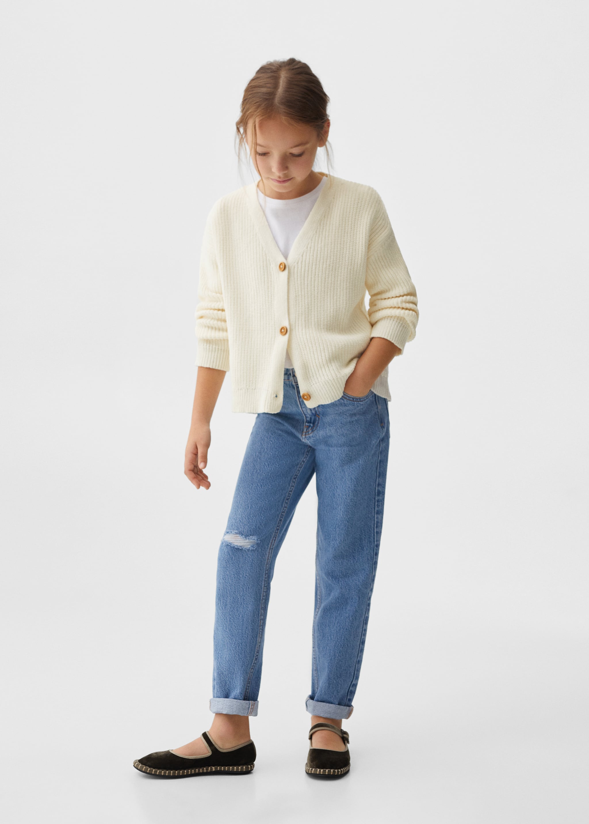 Chenille knitted CARDIGAN - General plane