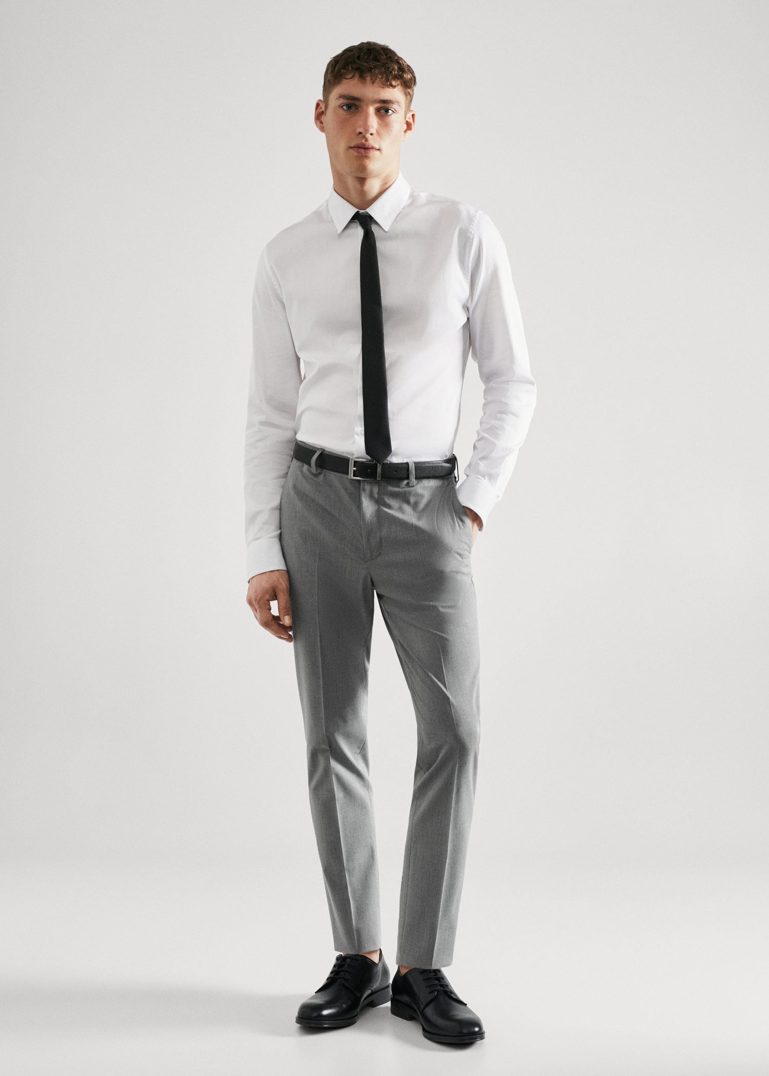 Super slim-fit printed suit trousers - Man