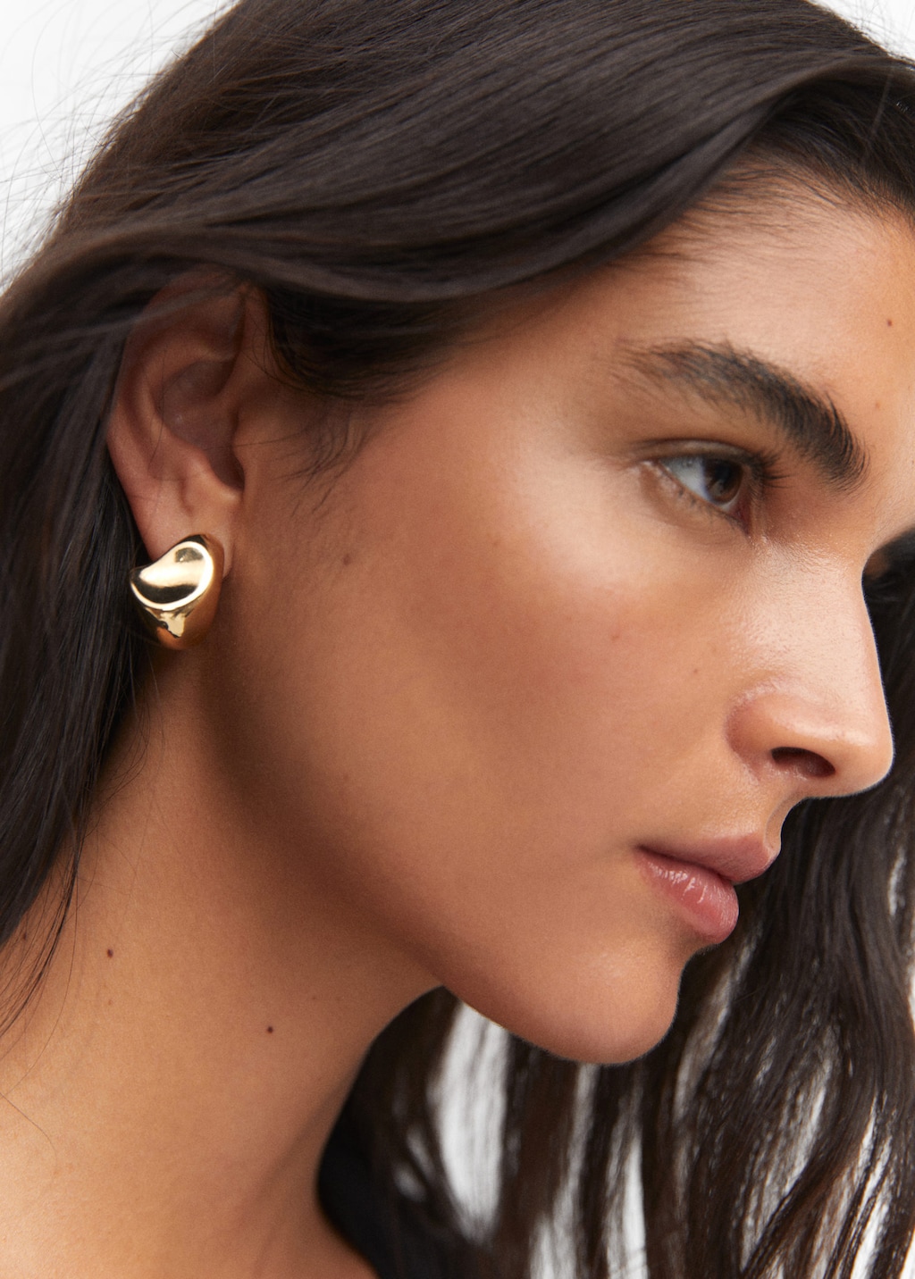 Face earrings mango sale