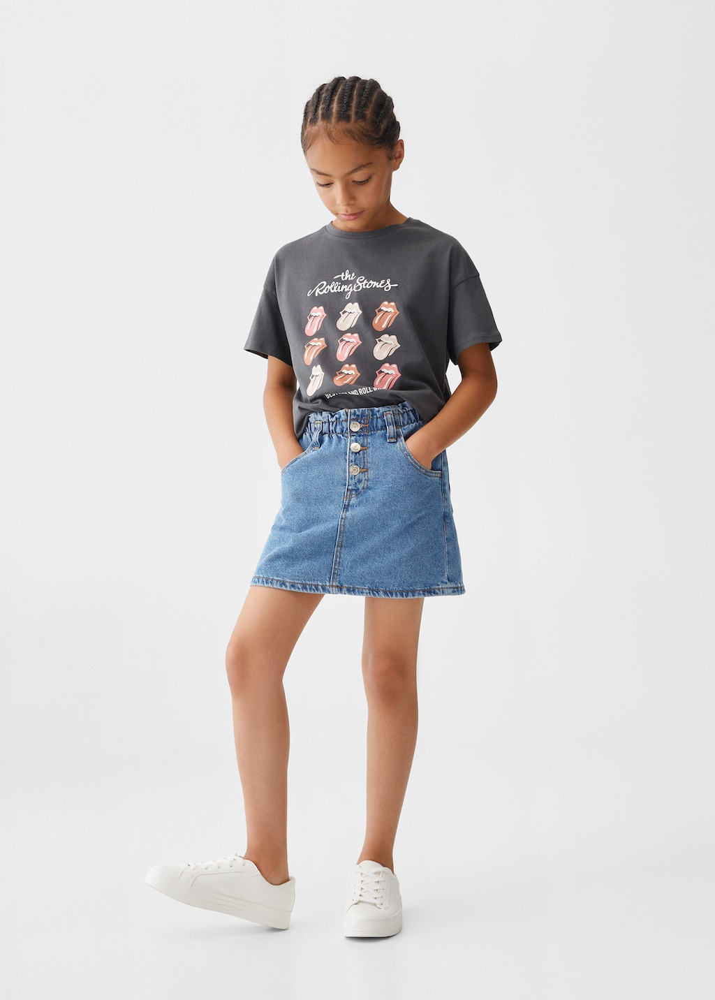 Mango rolling top stones sweatshirt