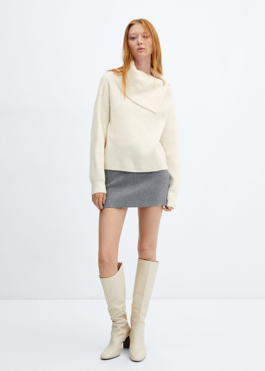 Turtleneck knitted sweater MANGO