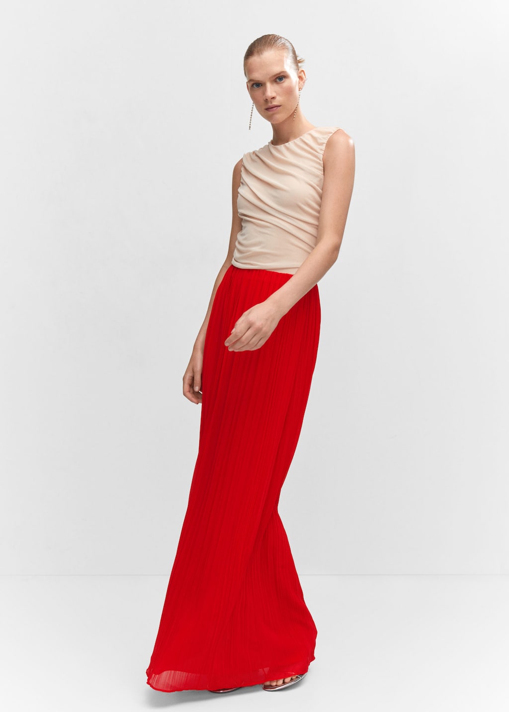 Pleated long skirt MANGO