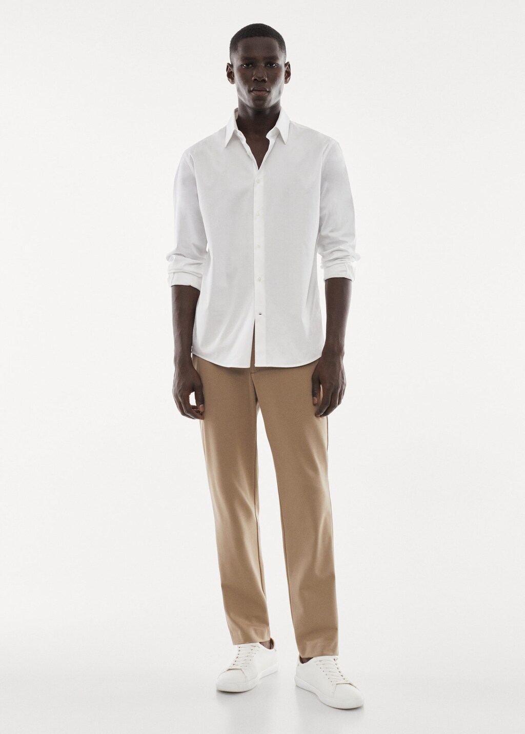 Slim fit stretch overhemd sale