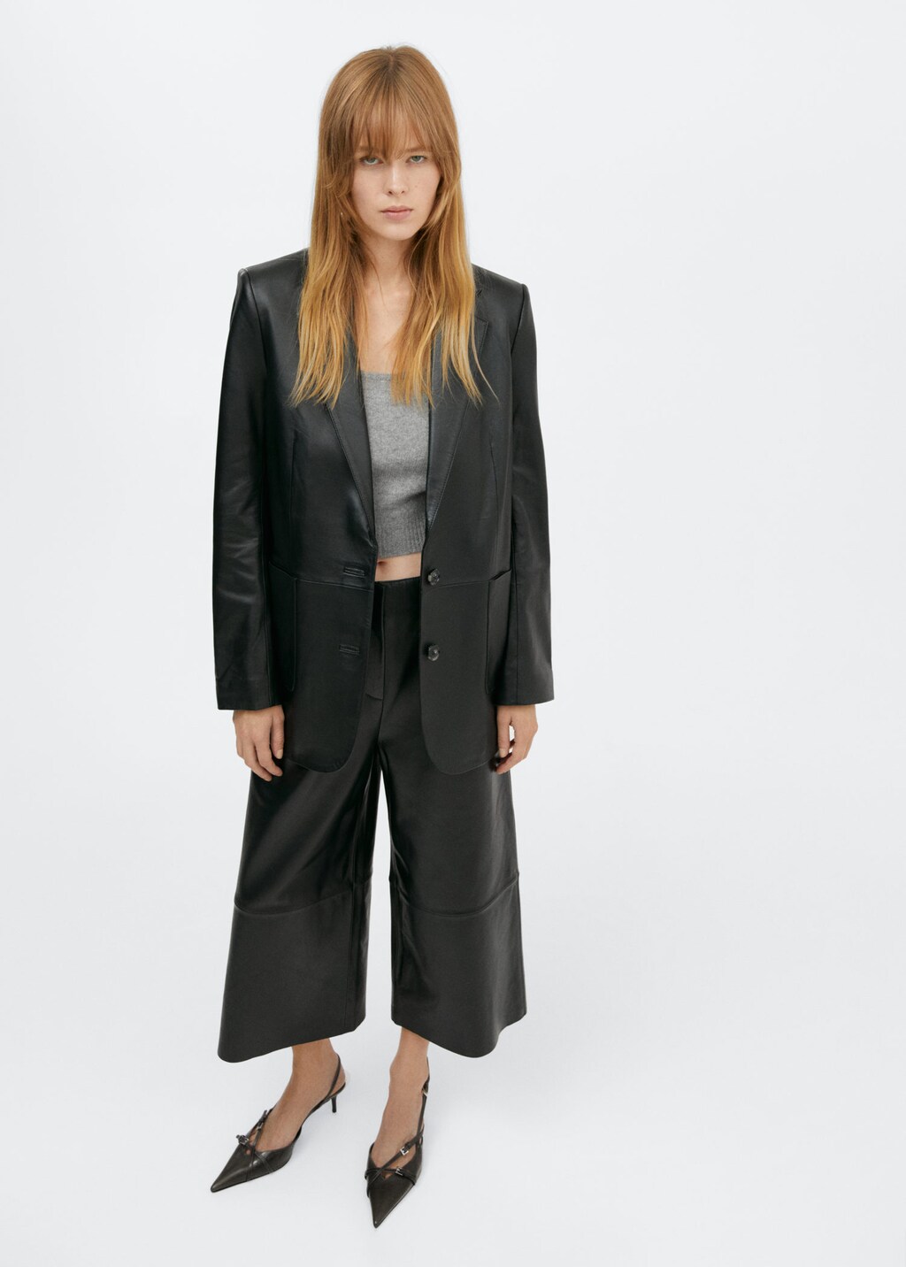 Jupe mango top cuir