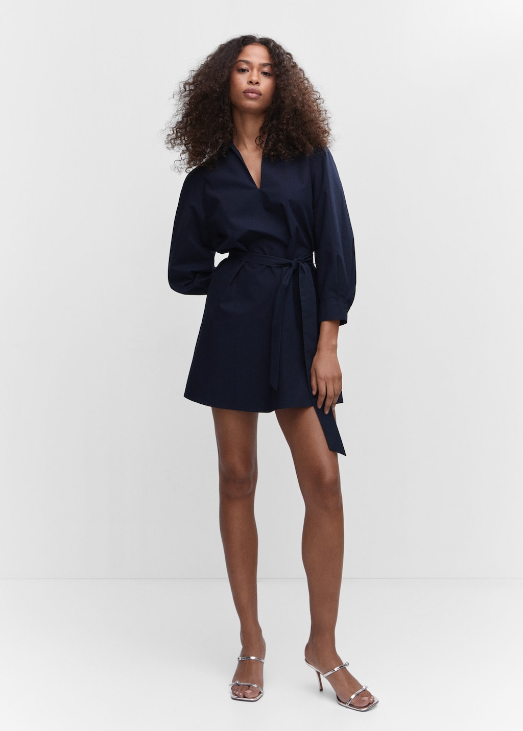 Mango bow hotsell shirt dress