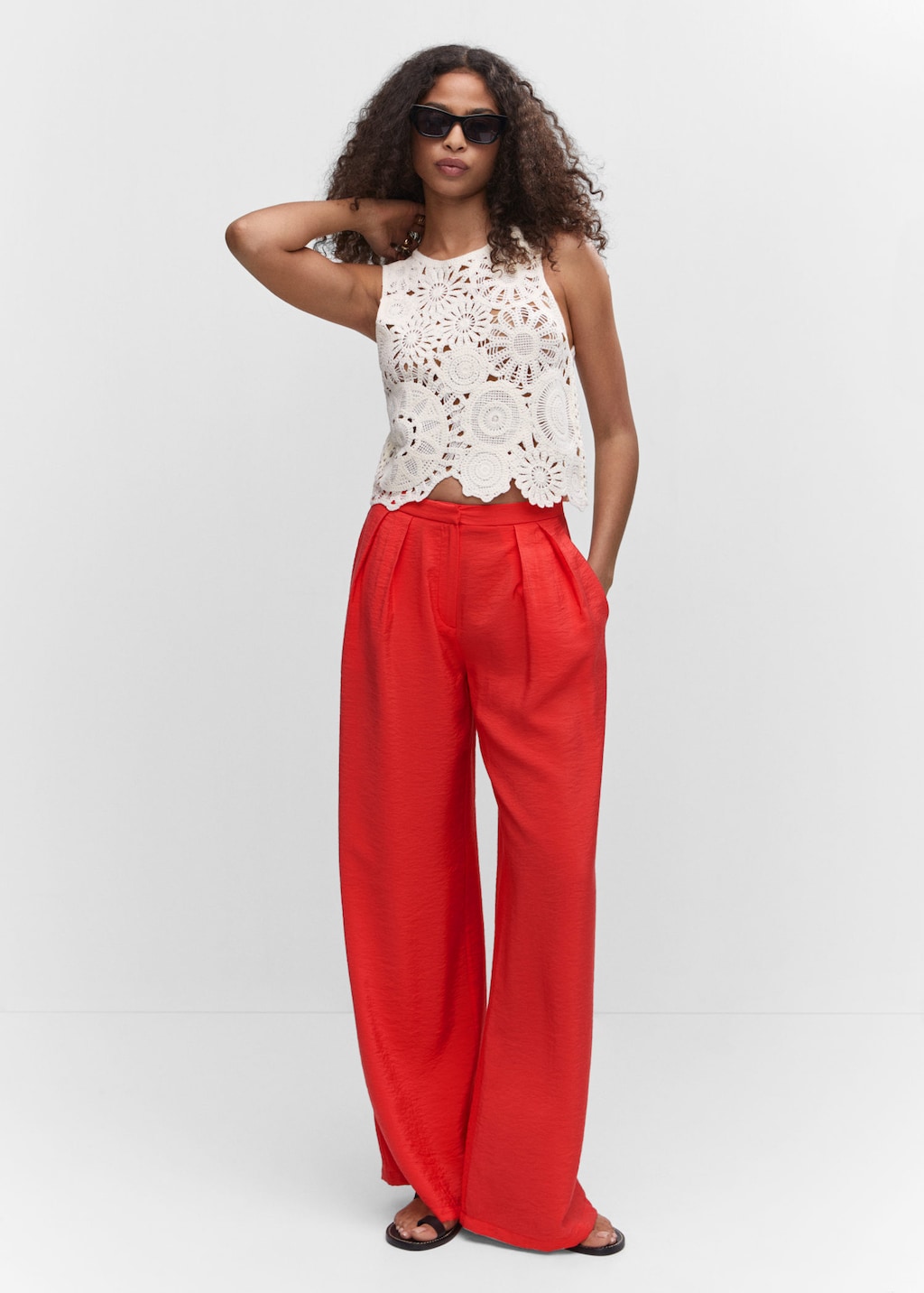 High rise red pants 2025