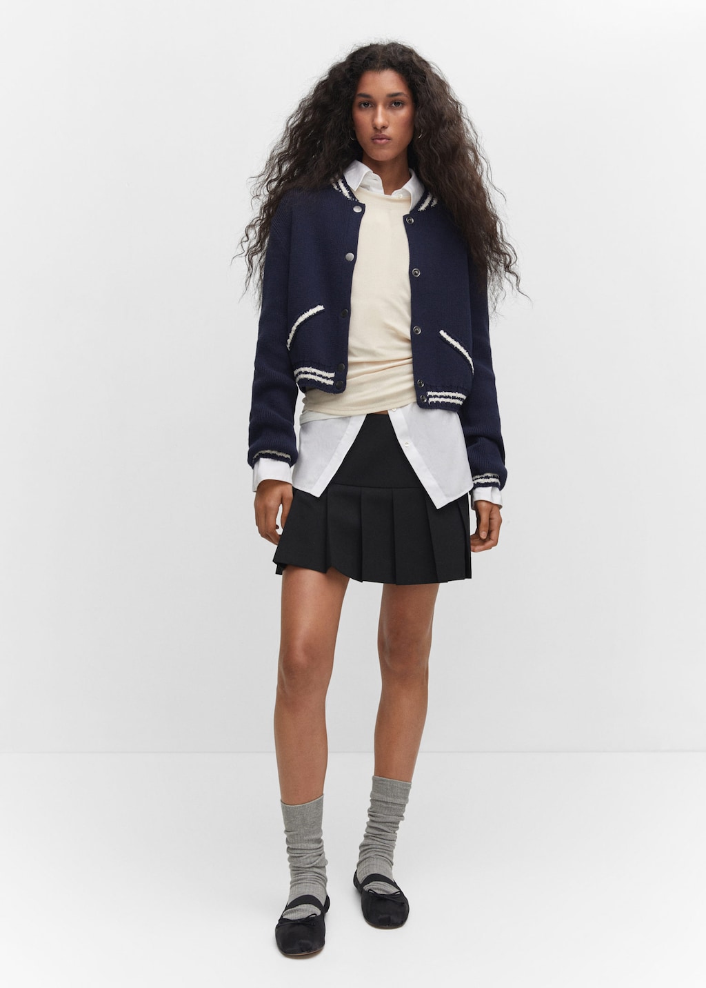 Contrast stripe deals cardigan