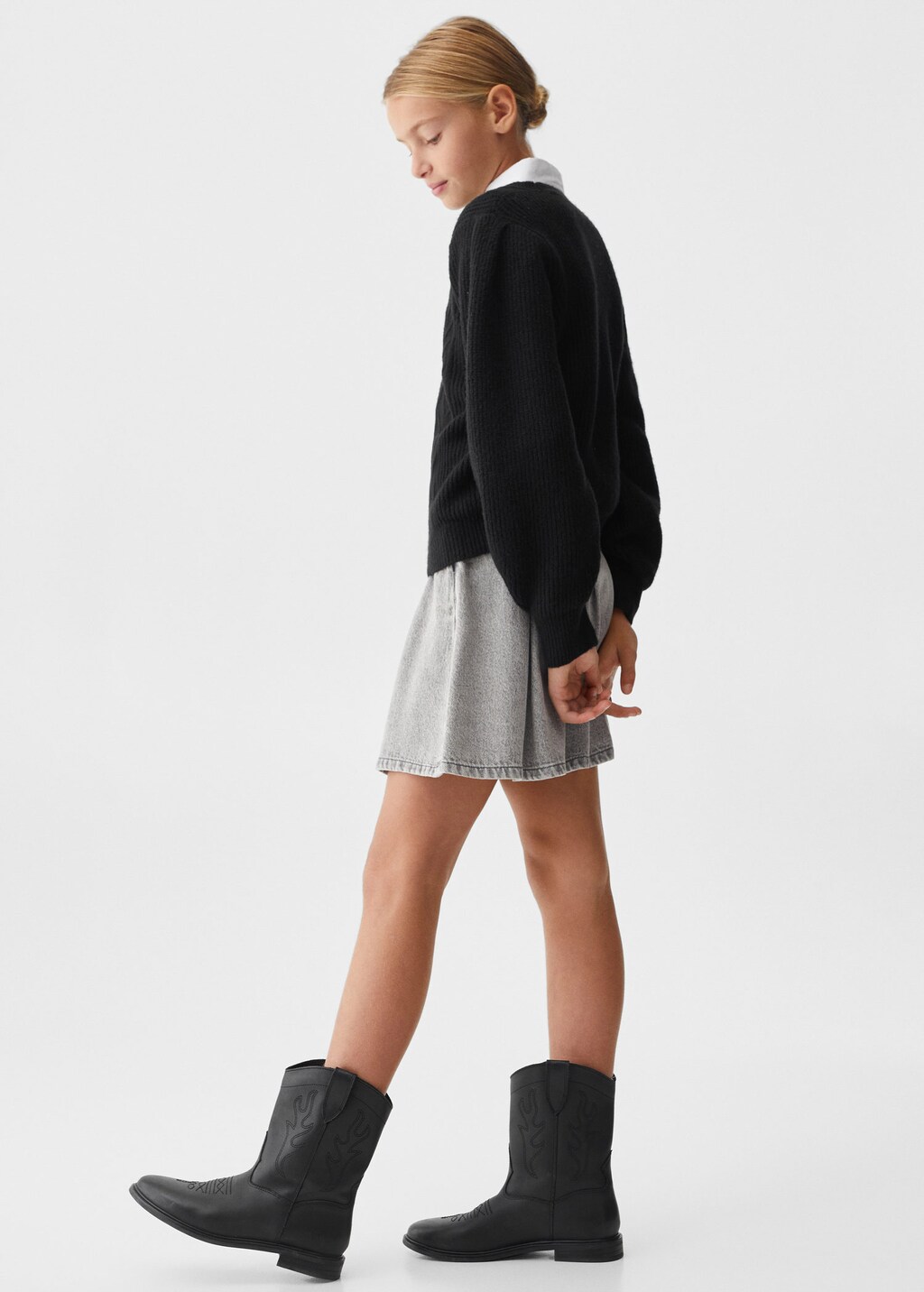Mango cowboy leather boots top