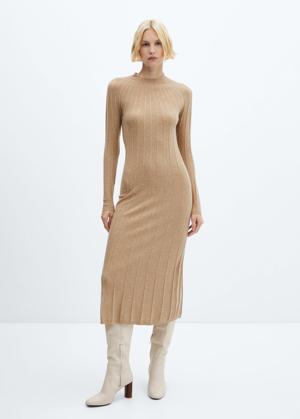 Vestido punto canale mango new arrivals