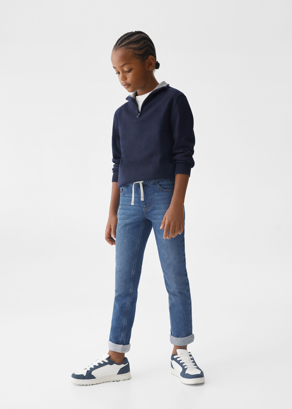 Drawstring waist jeans MANGO