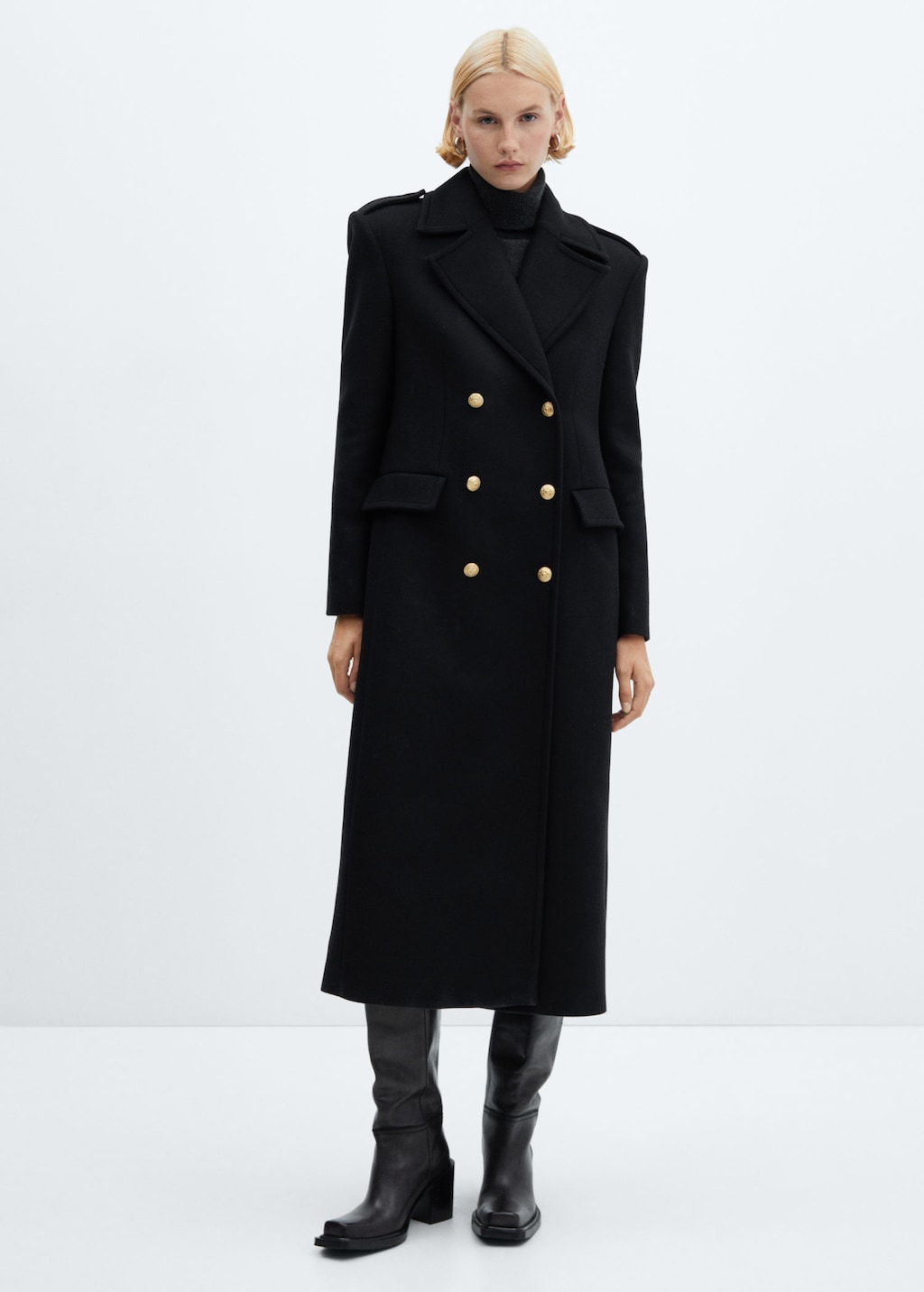 Double breasted wool coat MANGO