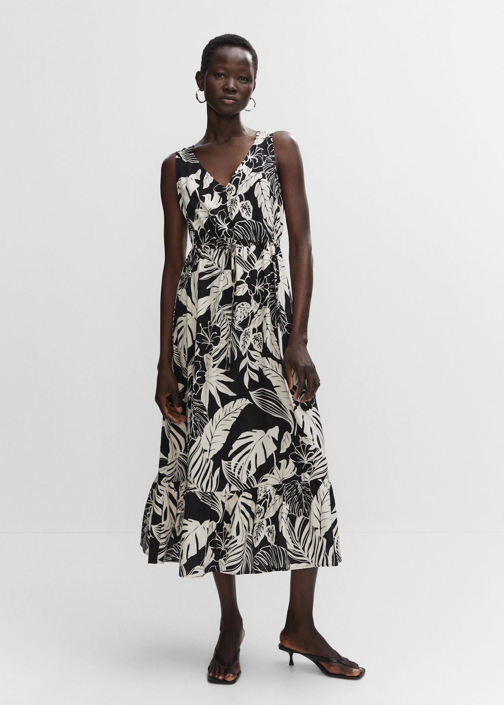 Printed bow dress MANGO