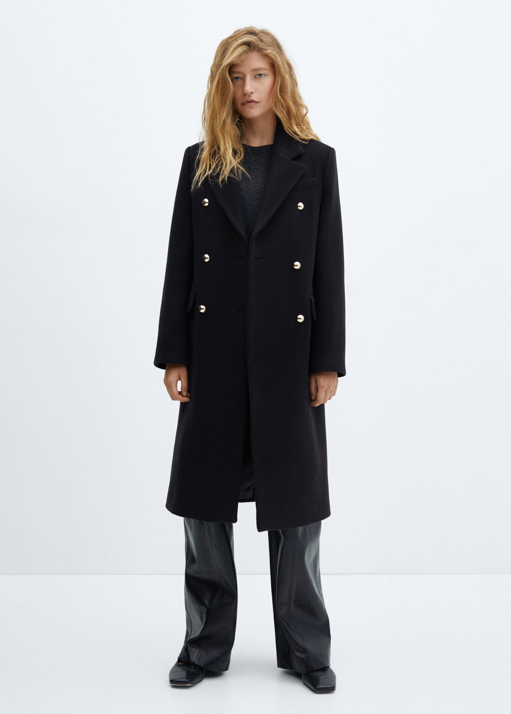 Double breasted hotsell buttoned coat