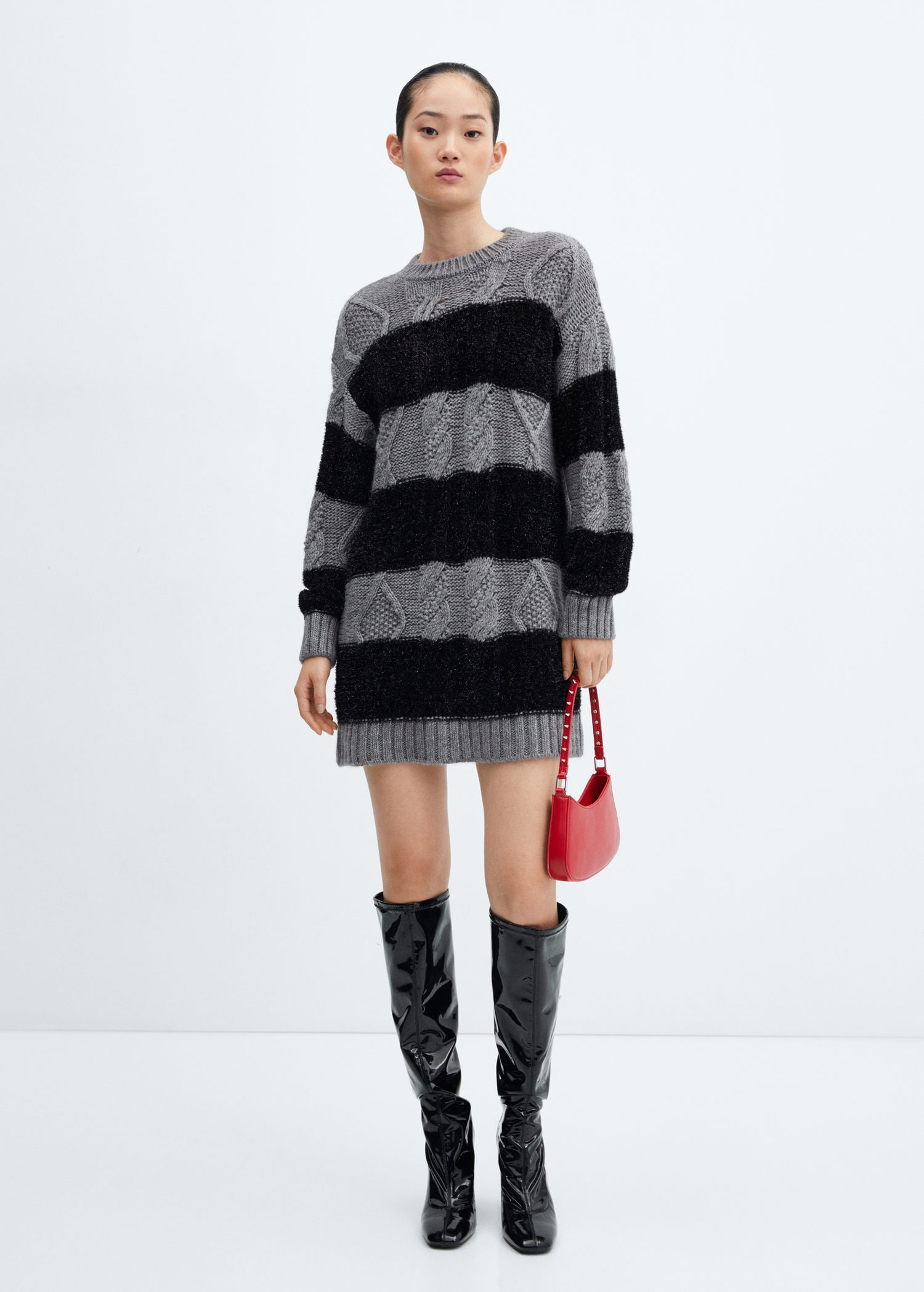 Striped sweater dress | MANGO