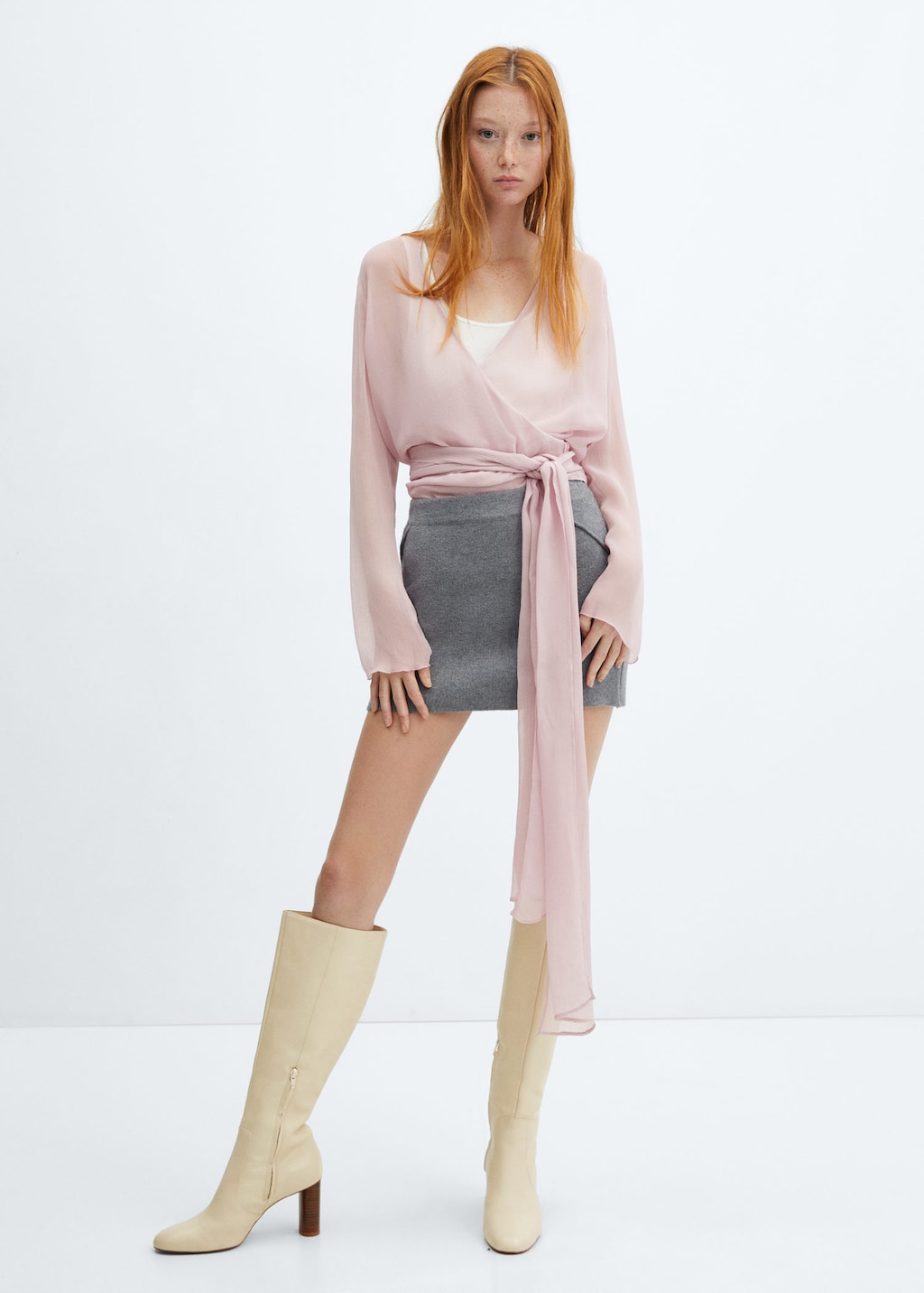 Mango hotsell chiffon blouse