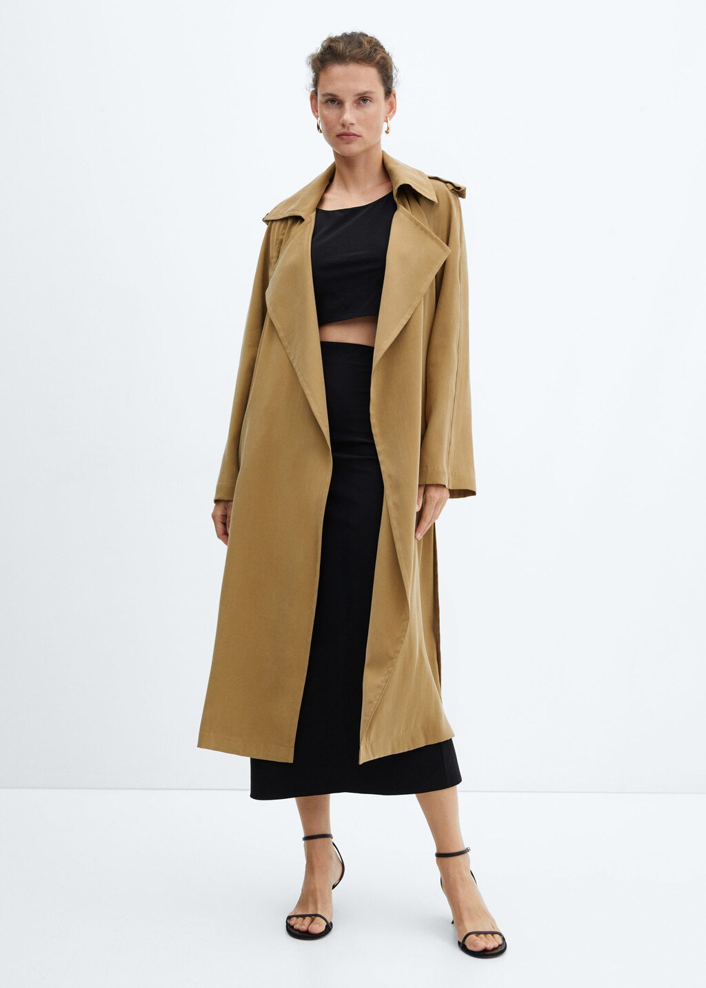 Trench kaki mango sales