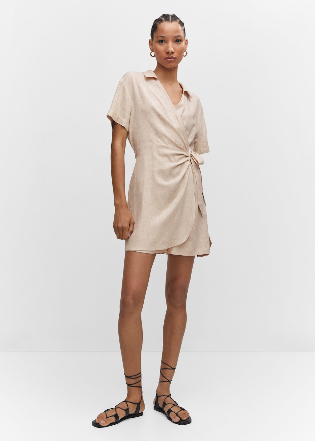 Mango bow wrap dress hotsell