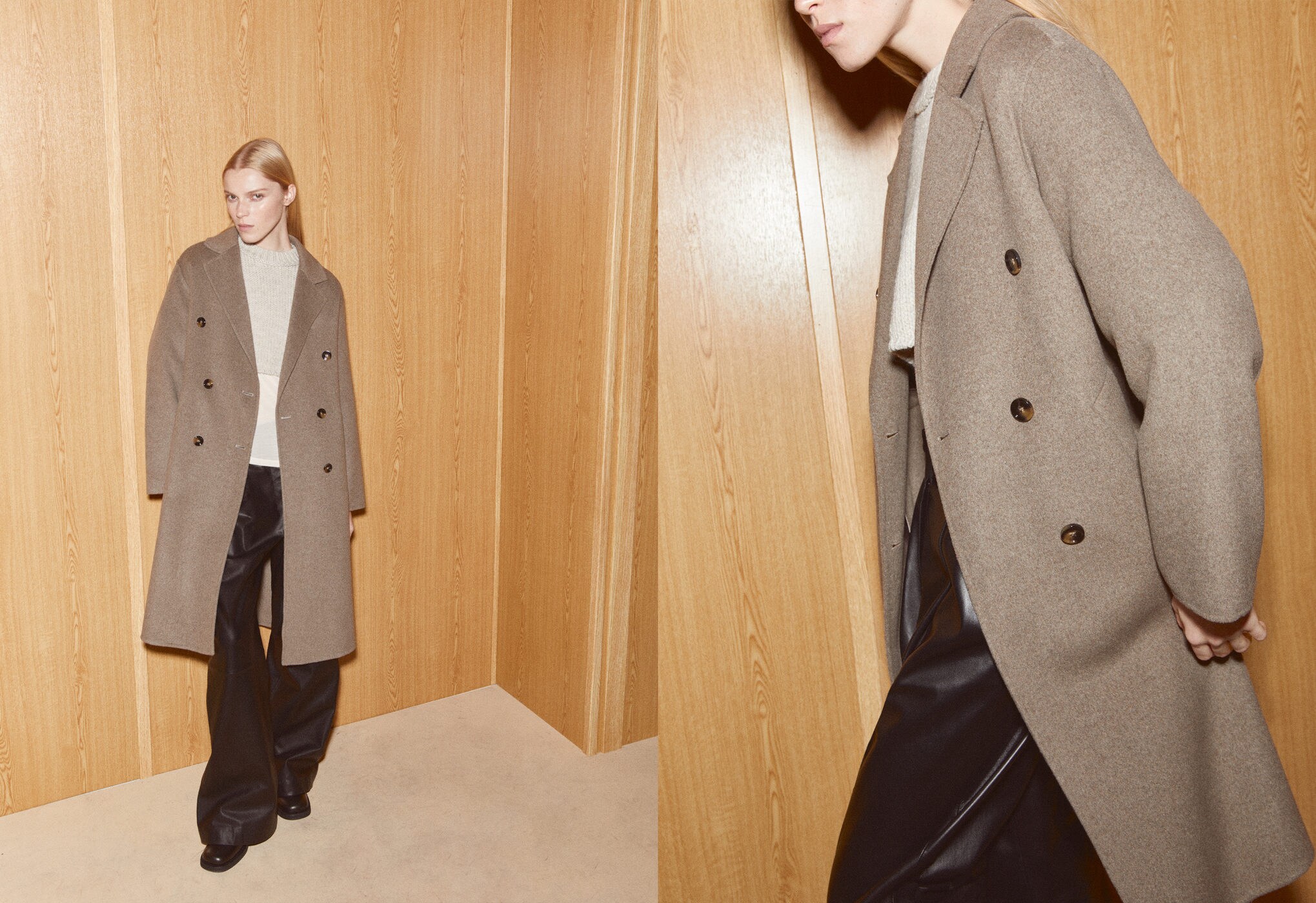Handmade oversized wool coat - Panoramic plane