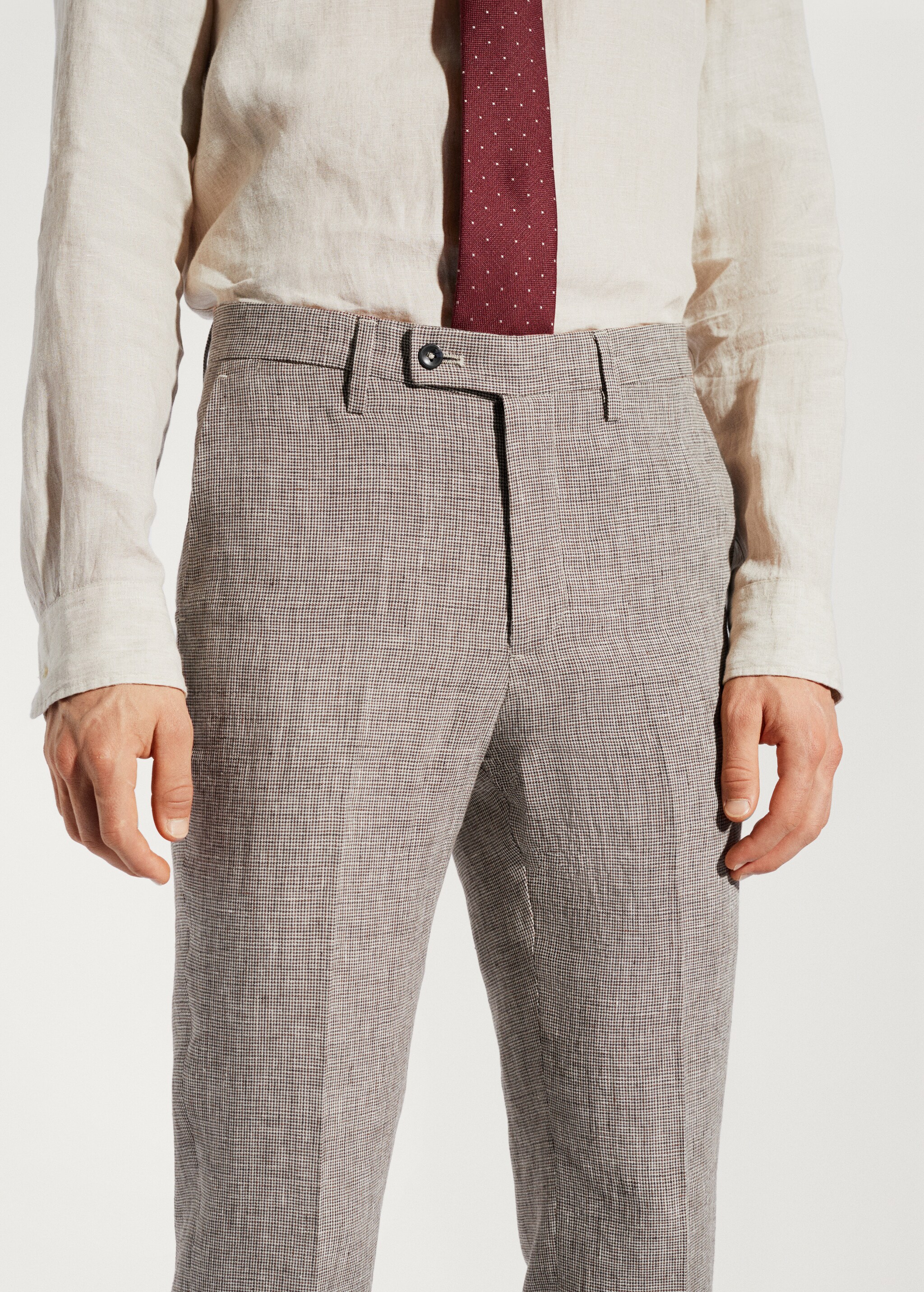 Pantalón traje 100% lino - Detalle del artículo 1